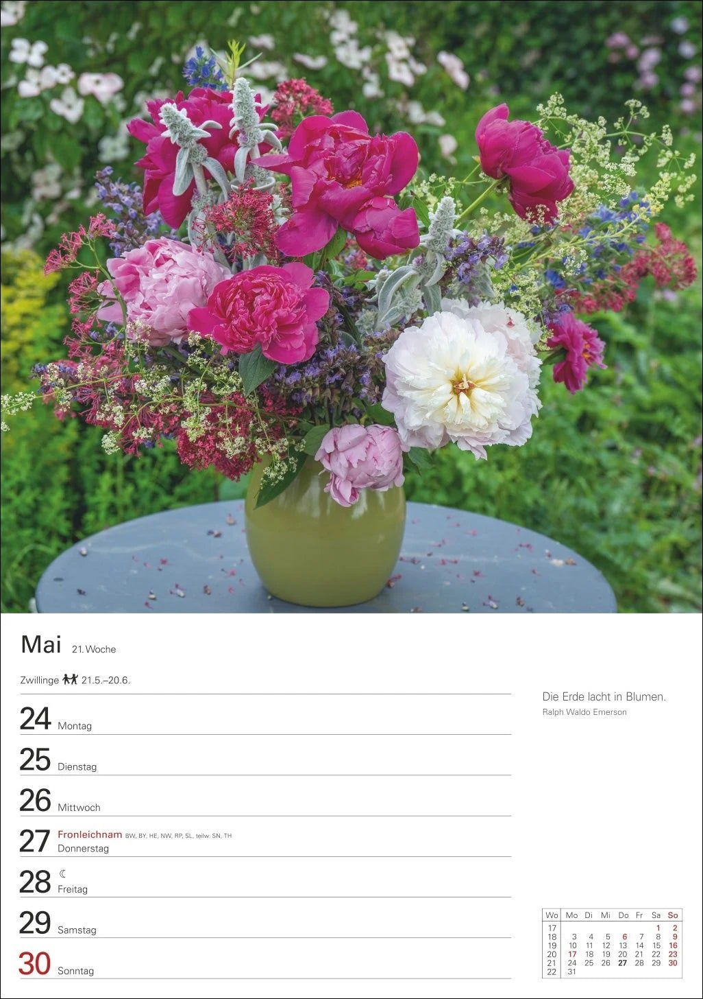 Blumenpracht Wochenplaner 2027 - 53 stimmungsvolle Fotografien – Ansicht