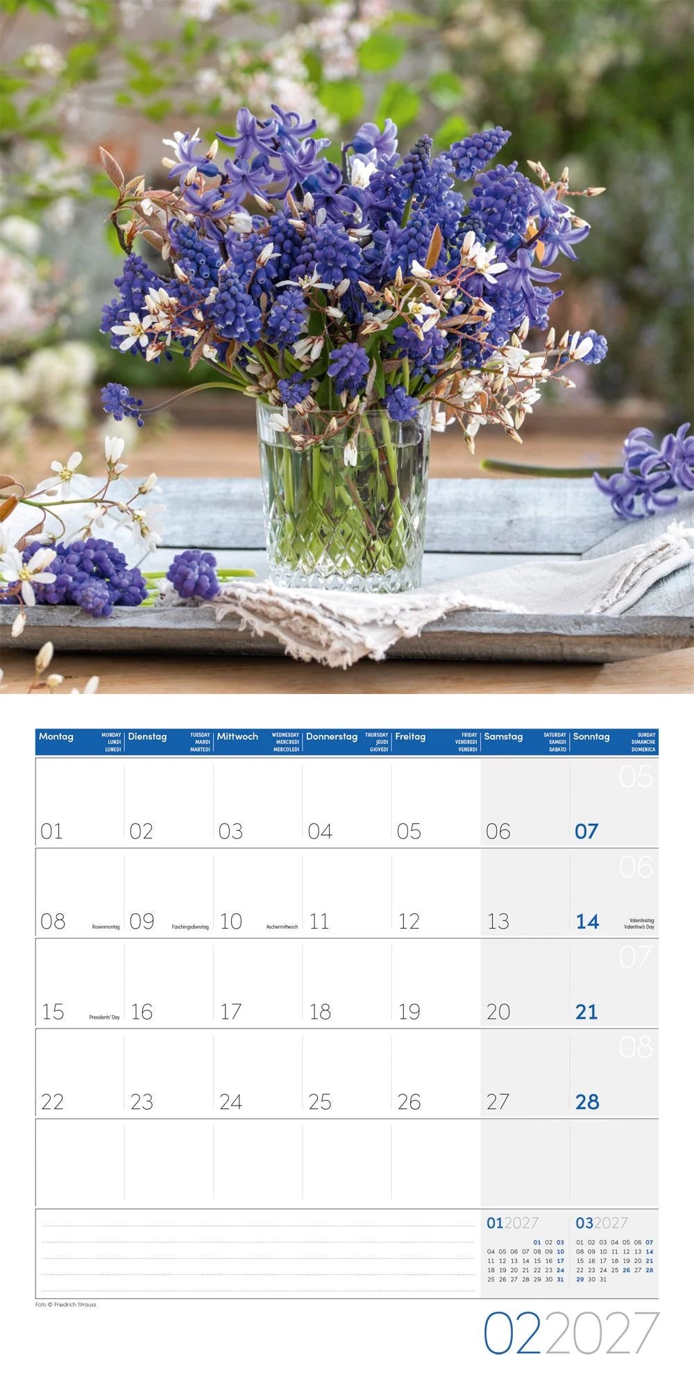 Blumenzauber Kalender 2027 - 30x30 - Art12 – Ansicht
