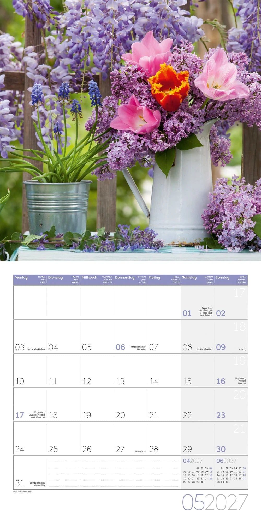 Blumenzauber Kalender 2027 - 30x30 - Art12 – Ansicht