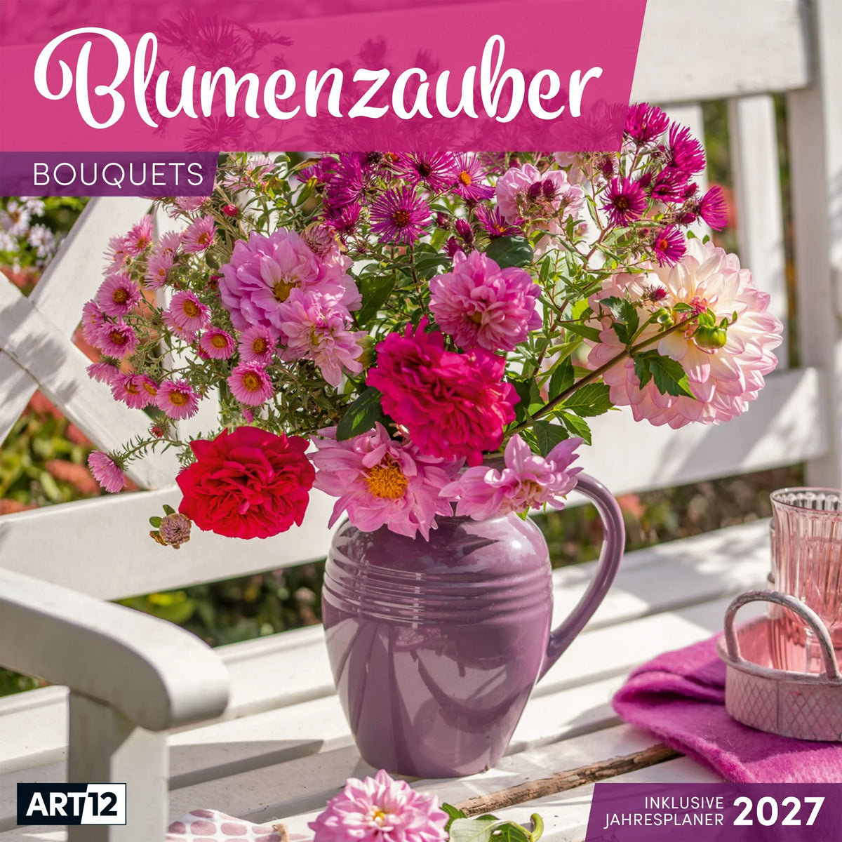 Wandkalender: Blumenzauber Kalender 2027 - 30x30 - Art12