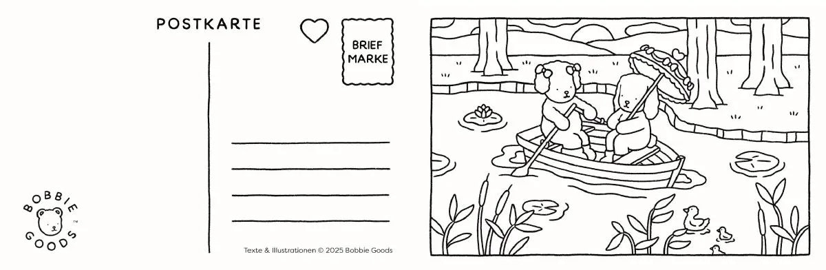 Detailansicht: Bobbie Goods Postkarten Ausmalblock (Taschenbuch)