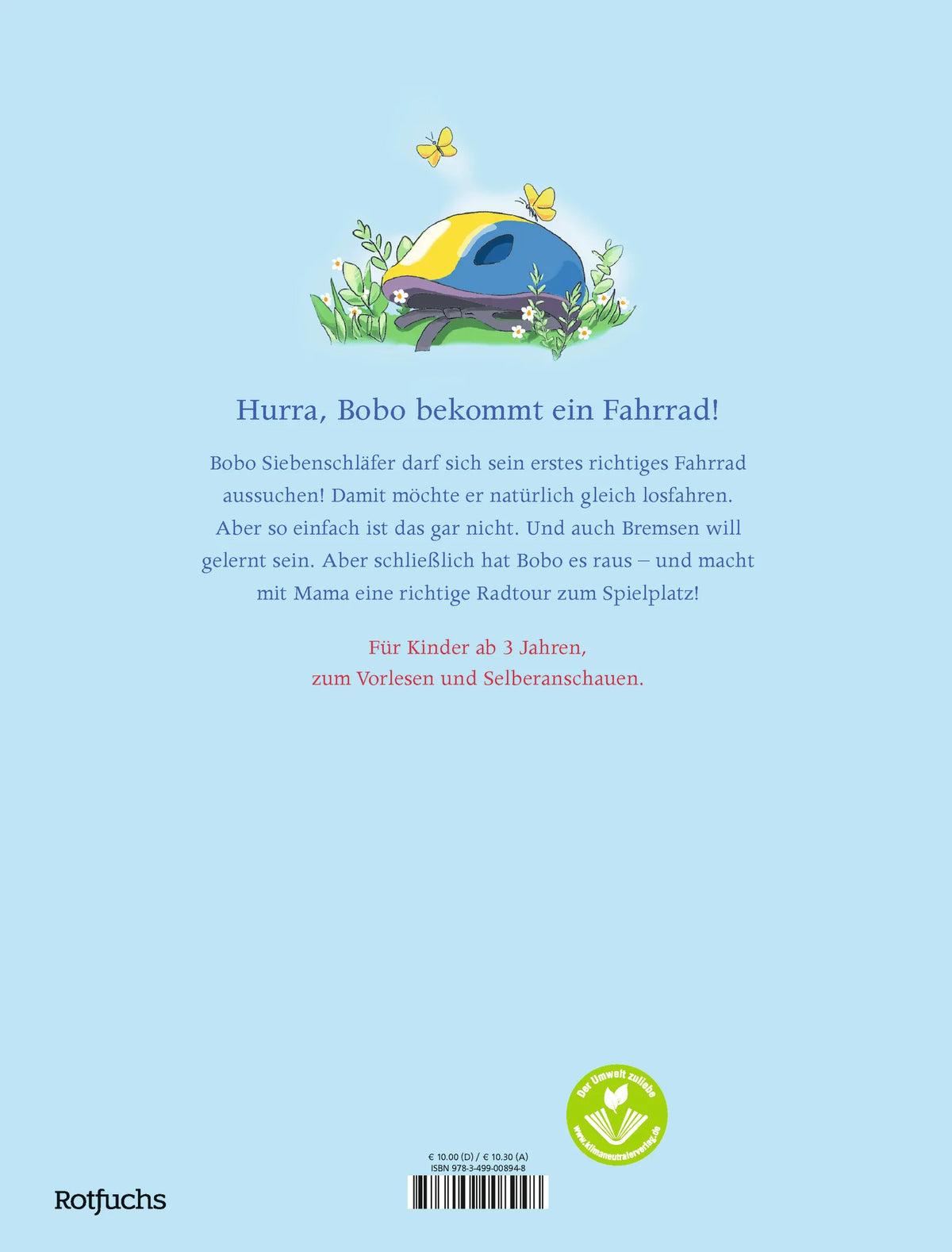 Rückseite: Bobo Siebenschläfer kann schon Rad fahren (Hardcover)