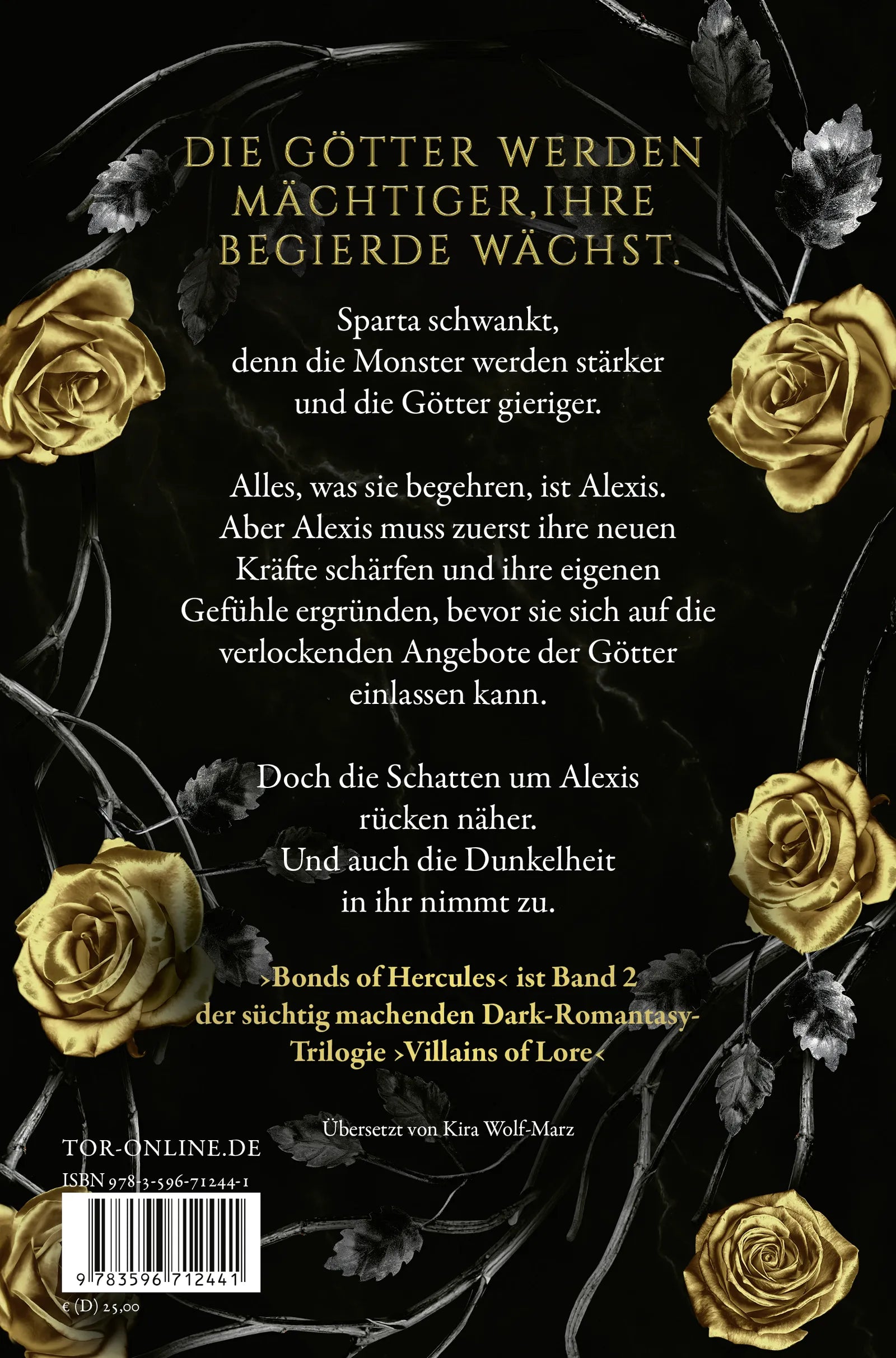 Buchrückseite von 'Bonds of Hercules' mit Klappentext - Gebundene Ausgabe