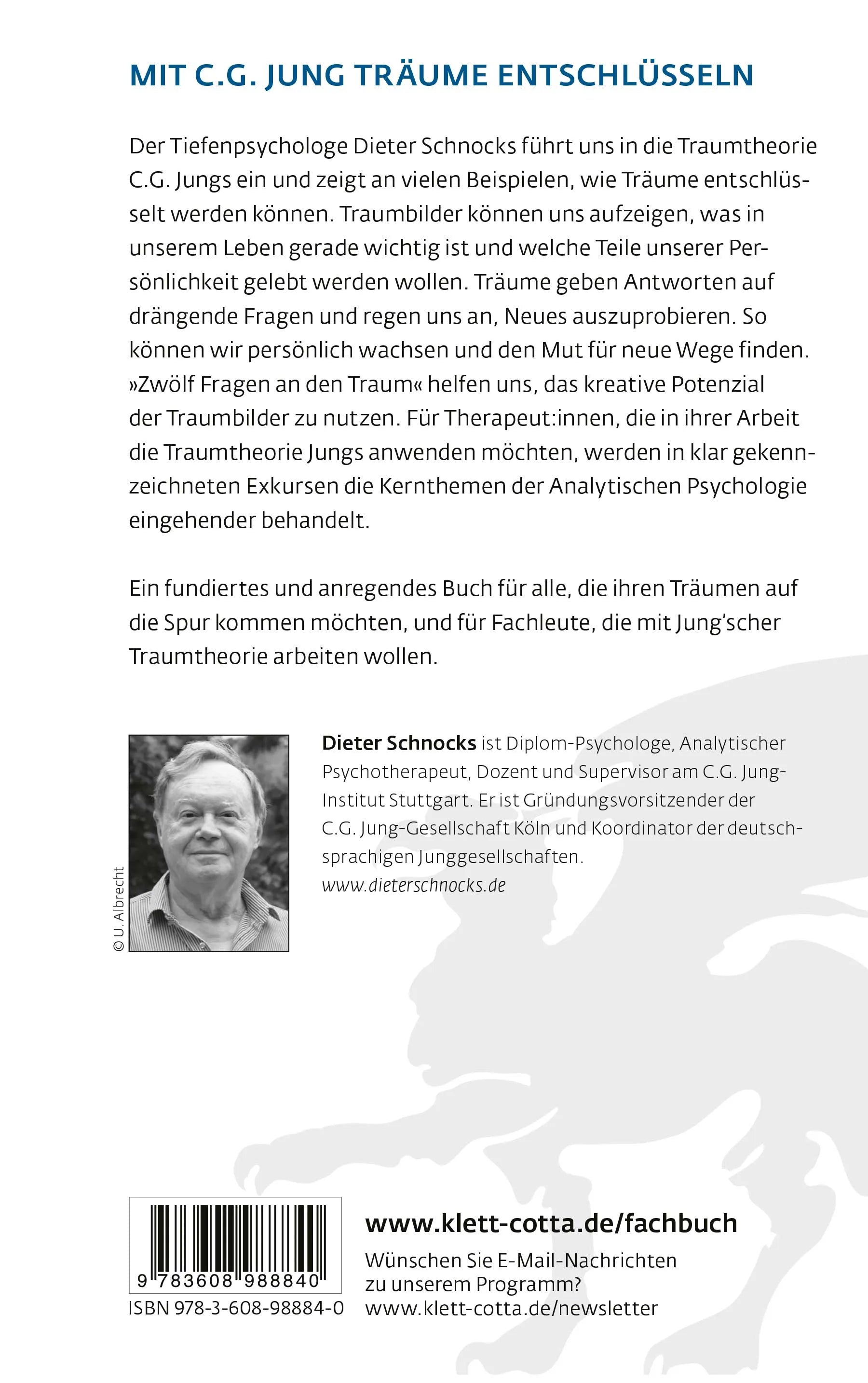 Buchrückseite von 'Botschaften aus unseren Träumen' mit Klappentext - Paperback