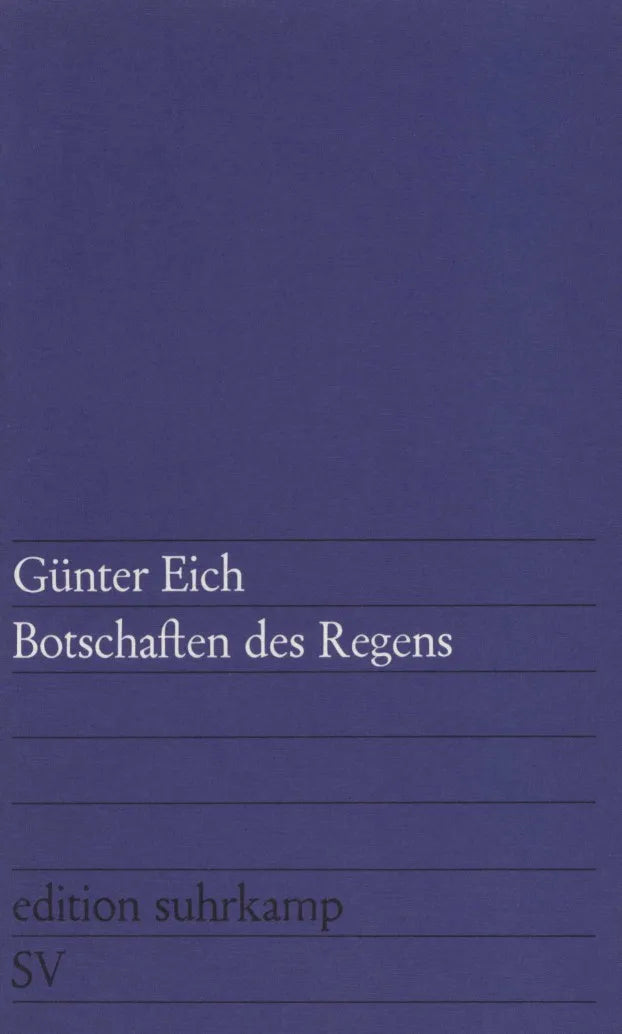 Buchcover von 'Botschaften des Regens' - Taschenbuch von Günter Eich