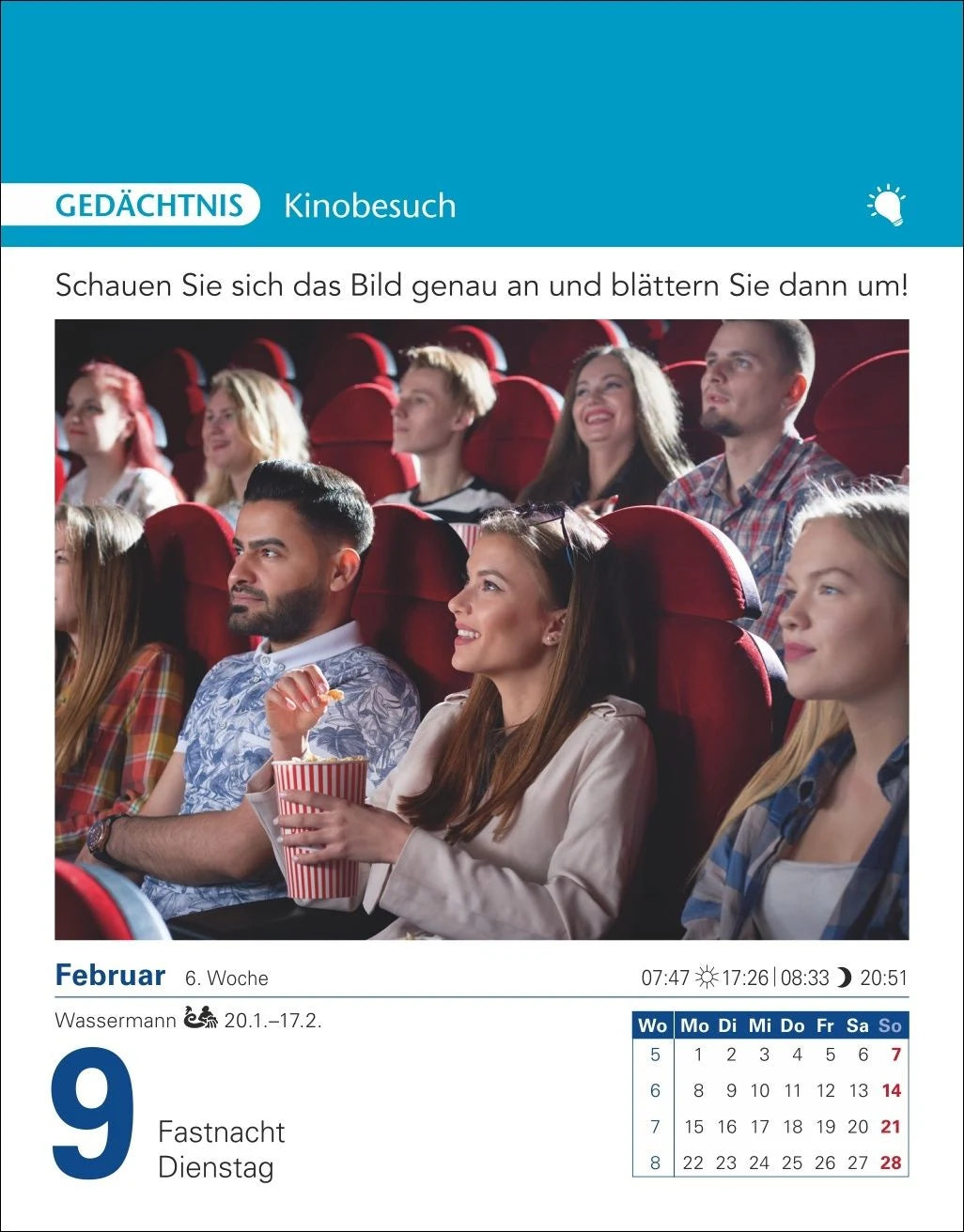 Brain Jogging Tagesabreißkalender 2027 - Gedächtnis, Konzentration, Logik – Ansicht