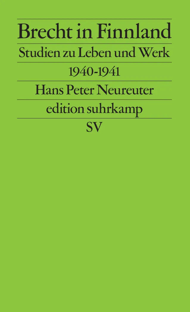 Buchcover von 'Brecht in Finnland' - Taschenbuch von Hans Peter Neureuter