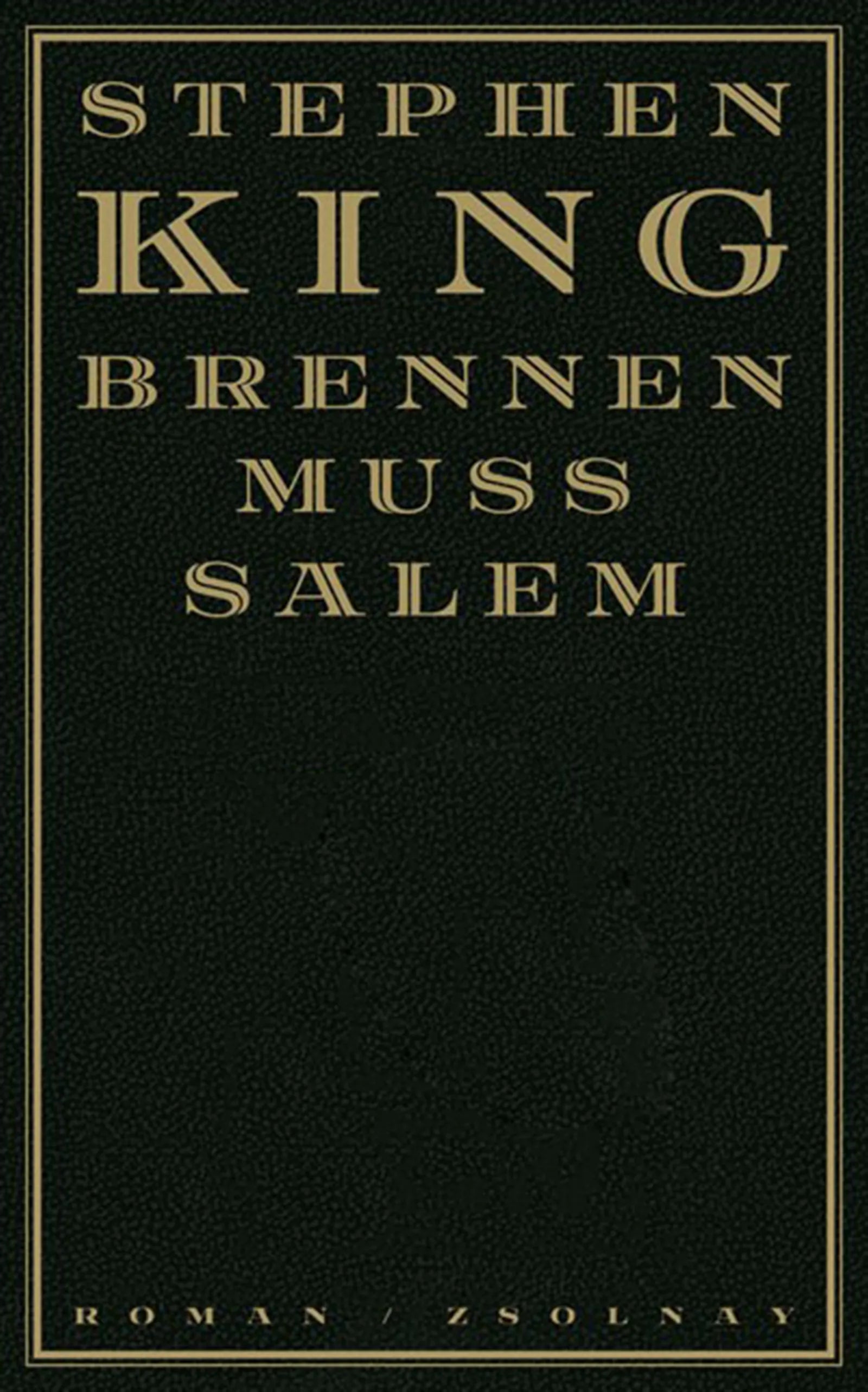 Buchcover von 'Brennen muß Salem' - Gebundene Ausgabe von Stephen King