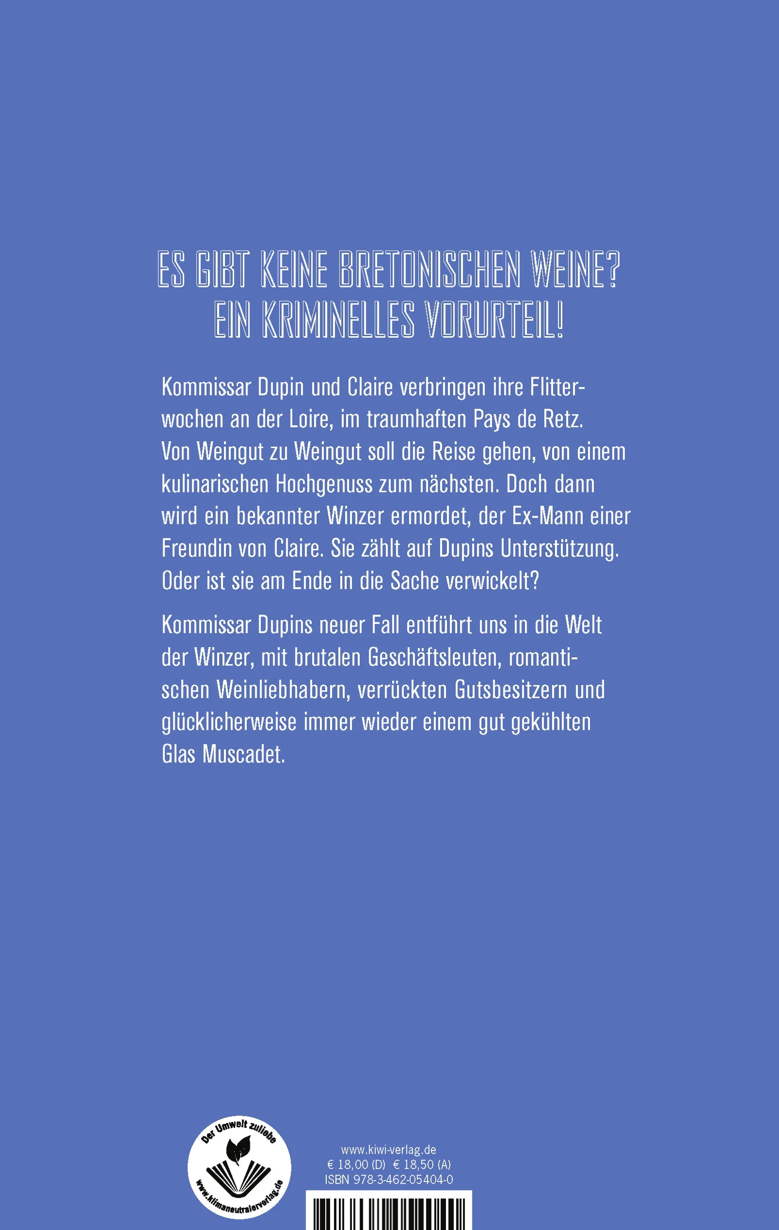 Buchrückseite von 'Bretonischer Ruhm' mit Klappentext - Paperback