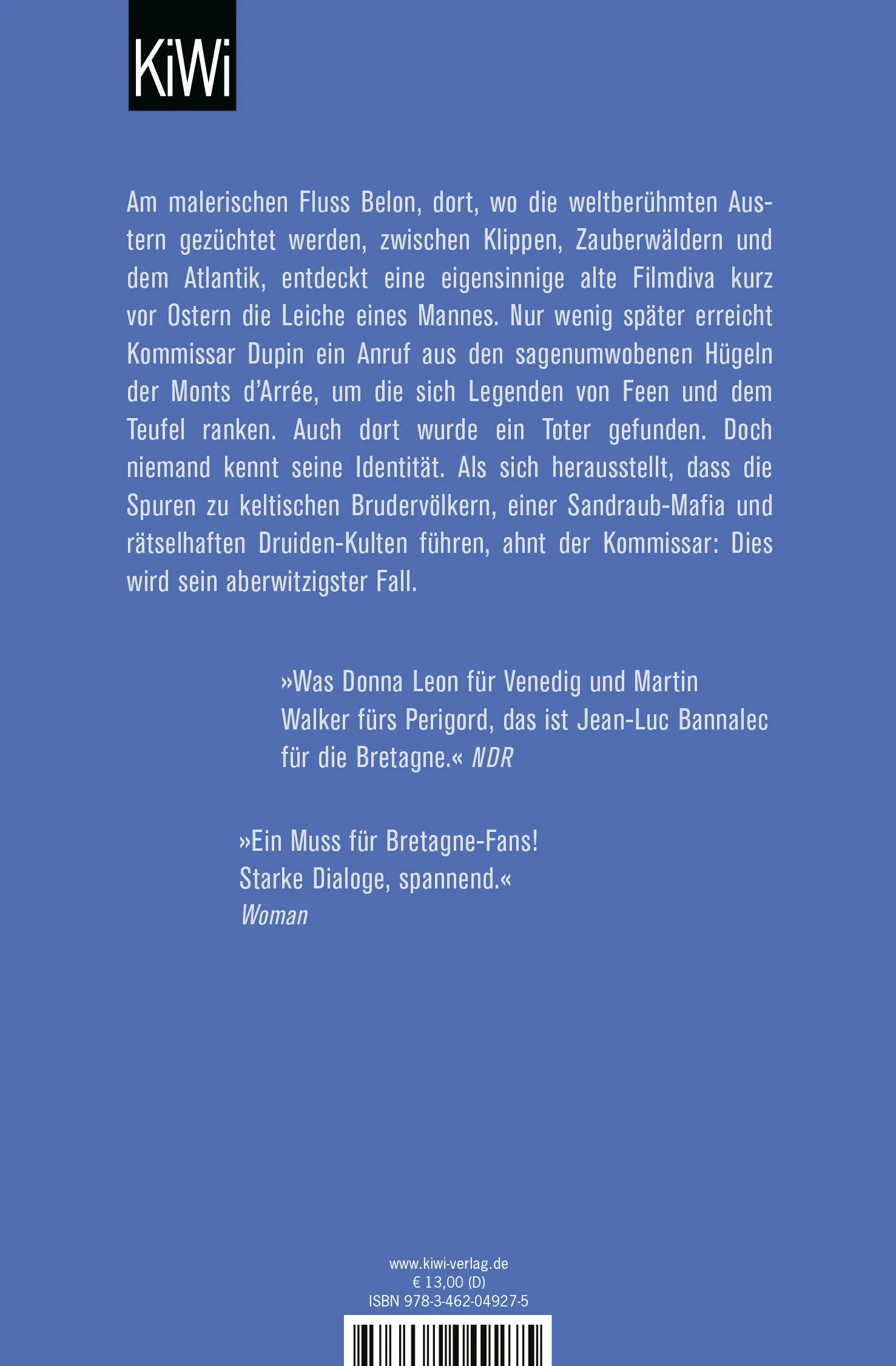Buchrückseite von 'Bretonischer Stolz' mit Klappentext - Taschenbuch