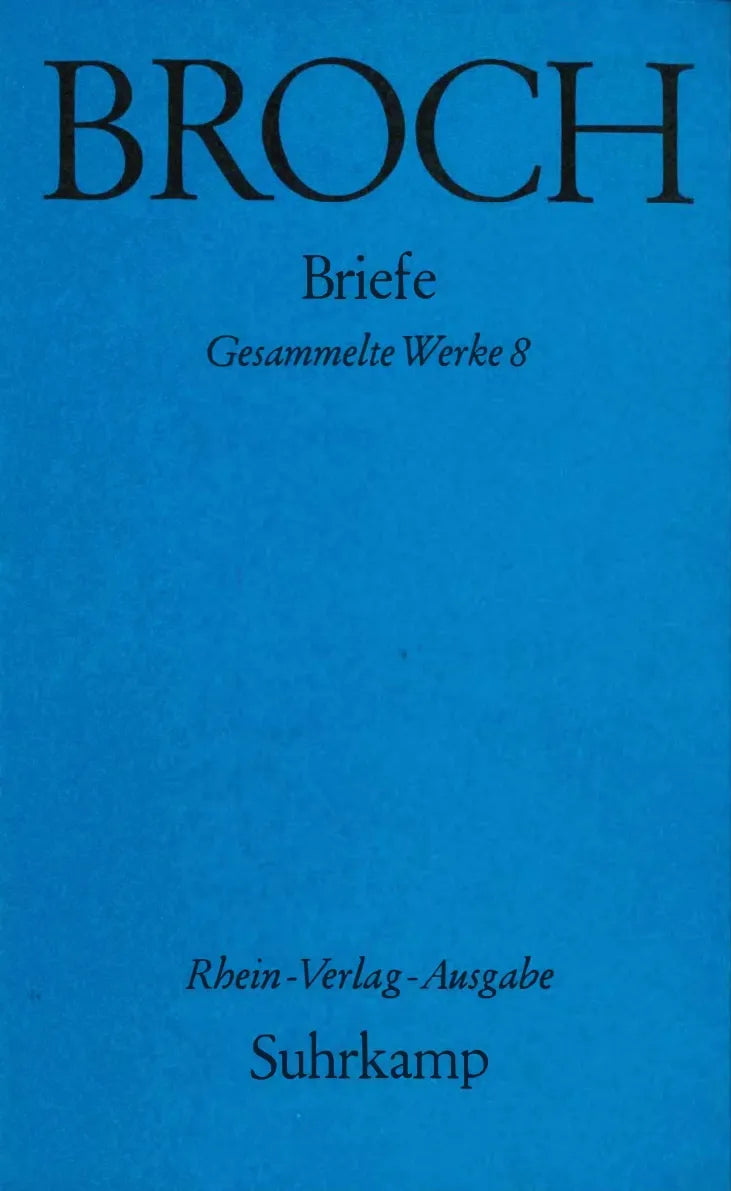 Buchcover von 'Briefe' - Gebundene Ausgabe von Hermann Broch