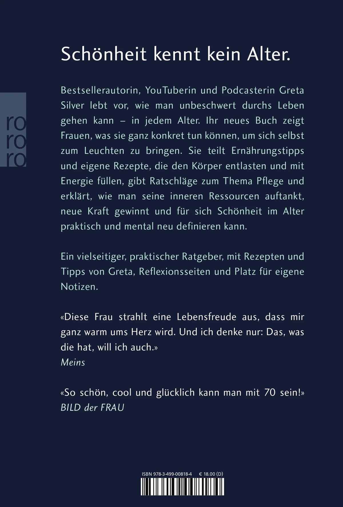 Buchrückseite von 'Bring dich selbst zum Leuchten' mit Klappentext - Gebundene Ausgabe