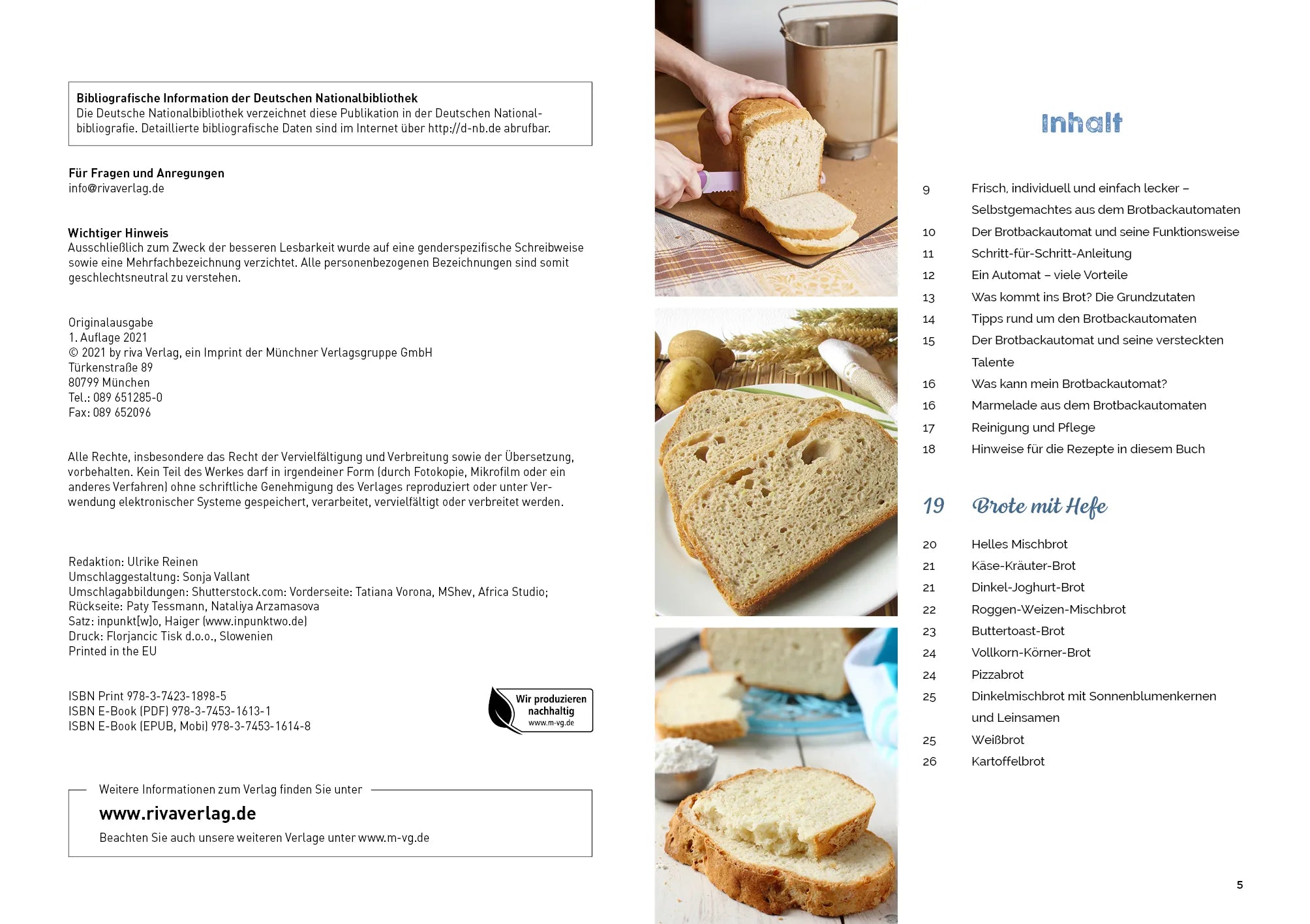 Innenansicht von 'Brotbackautomat – Das Rezeptbuch' - Taschenbuch