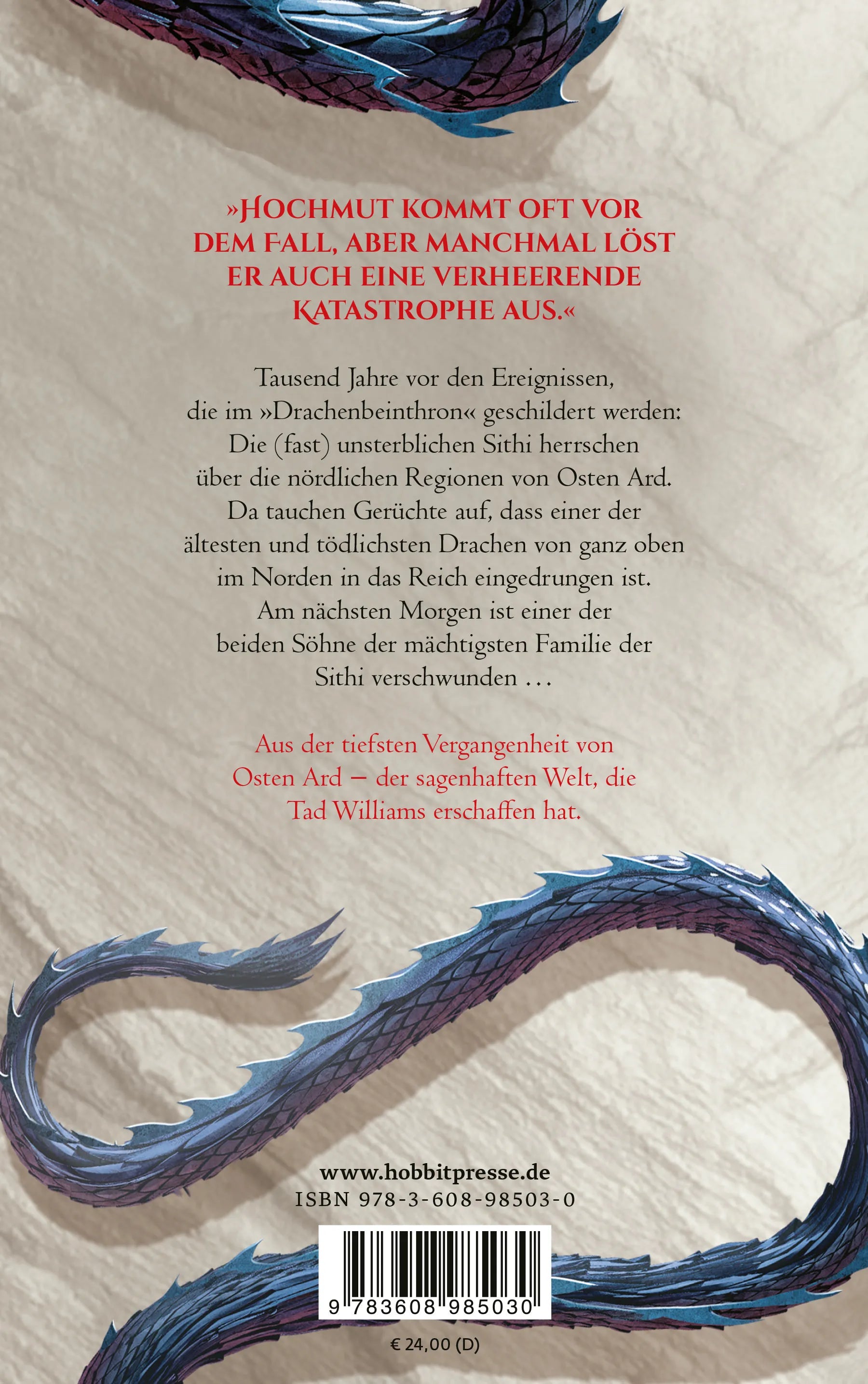 Buchrückseite von 'Brüder des Windes' mit Klappentext - Gebundene Ausgabe