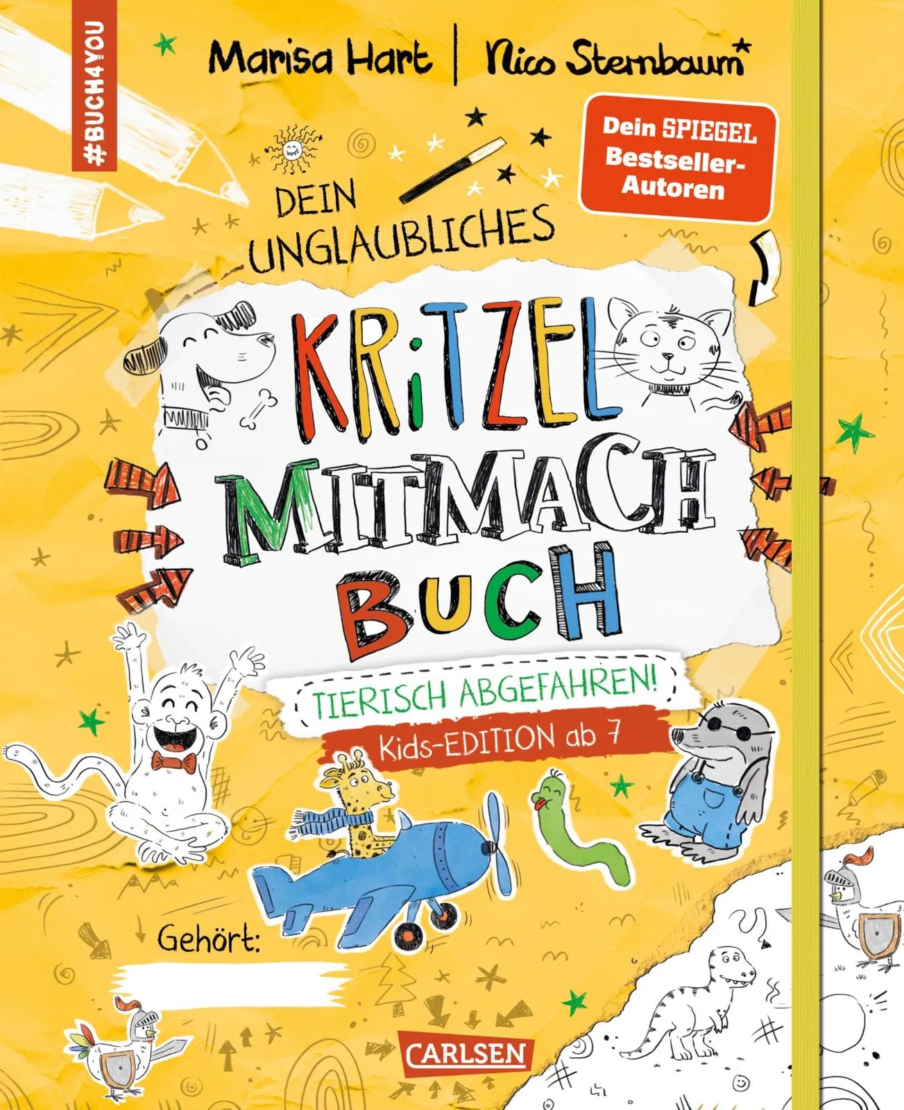 Buchcover von '#buch4you: Dein unglaubliches Kritzel-Mitmach-Buch' - Taschenbuch von Marisa Hart