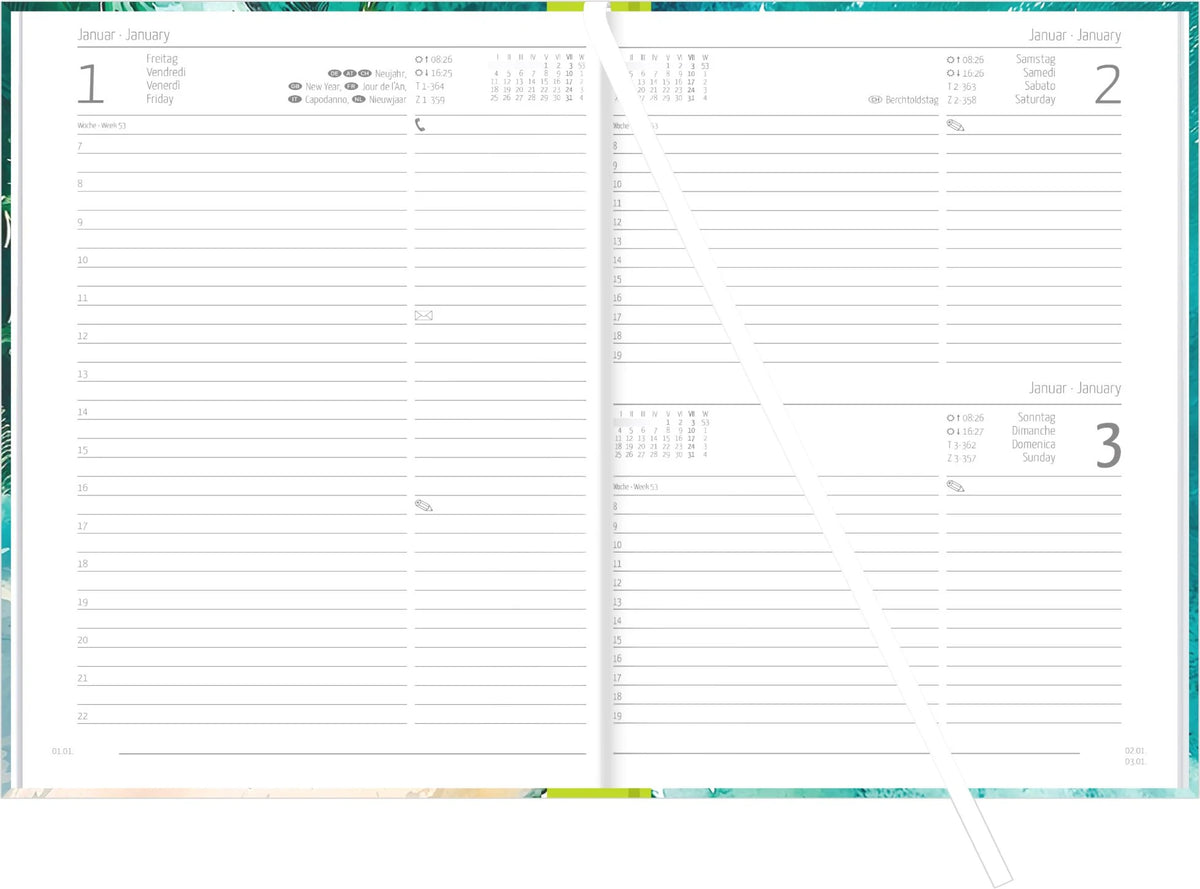 Buchkalender Style Beach 2027 – Ansicht