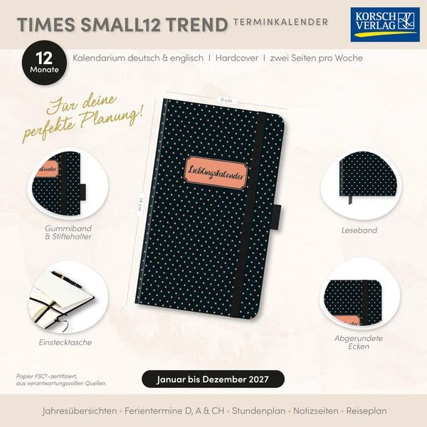 Buchkalender Times Small12 Trend Lieblingskalender 2027 – Ansicht