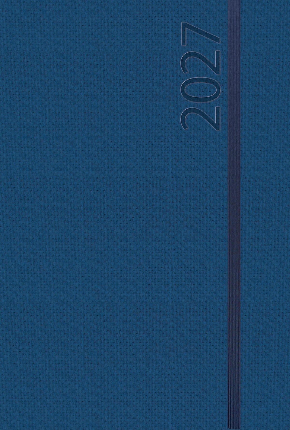 Buchkalender: Buchkalender Wochentimer Spirale dunkelblau 2027