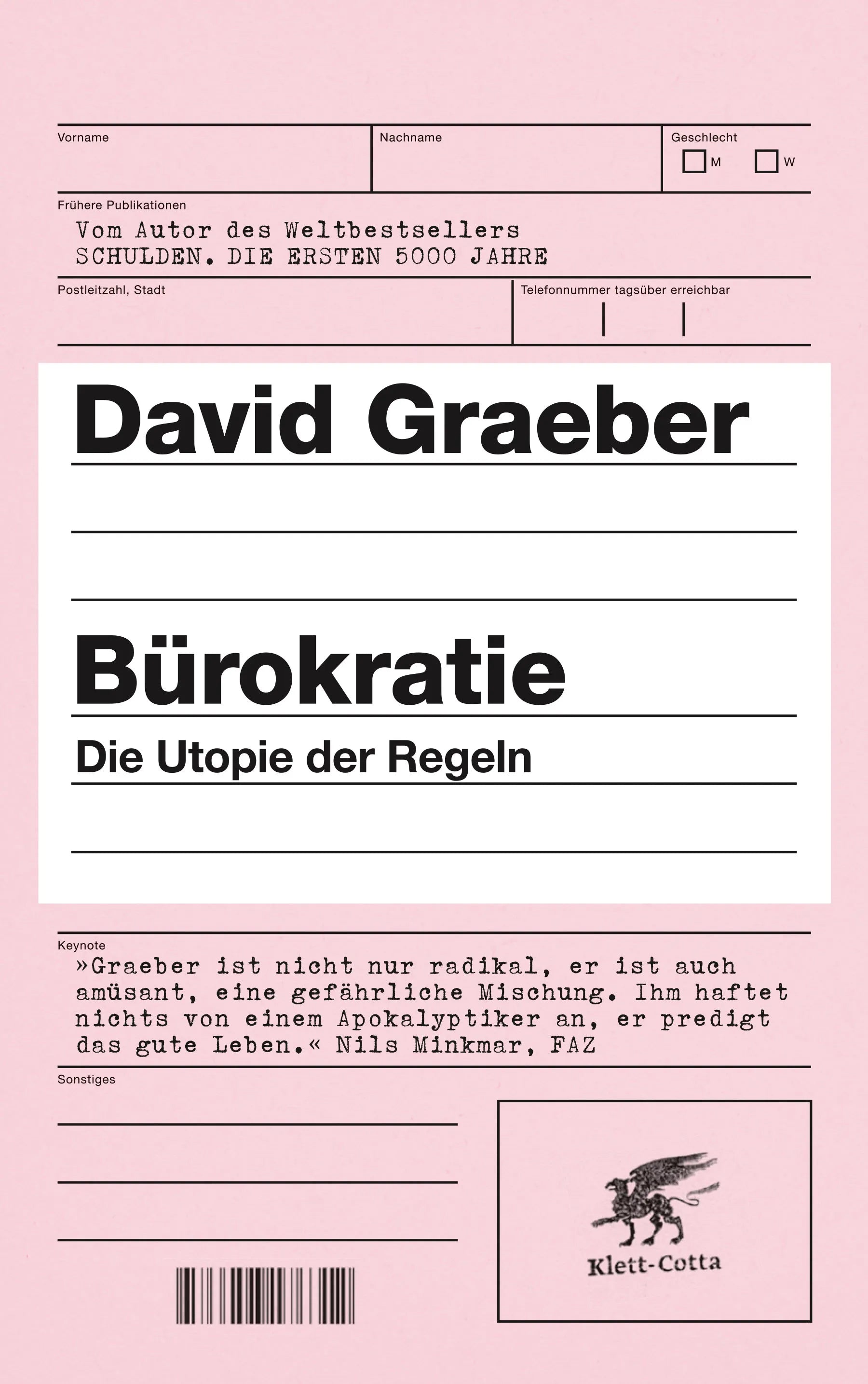 Buchcover von 'Bürokratie' - Gebundene Ausgabe von David Graeber