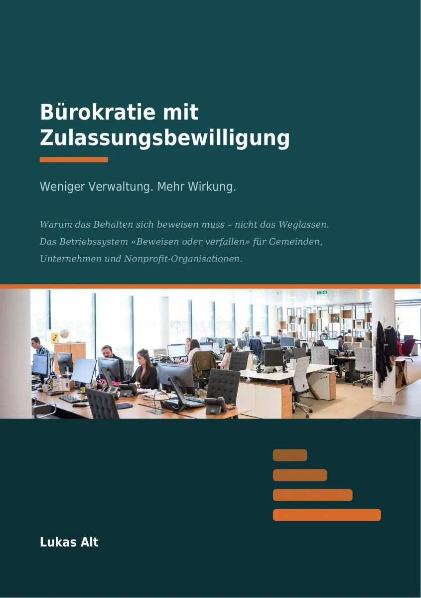 Cover: Bürokratie mit Zulassungsbewilligung (E-Book) von Lukas Alt