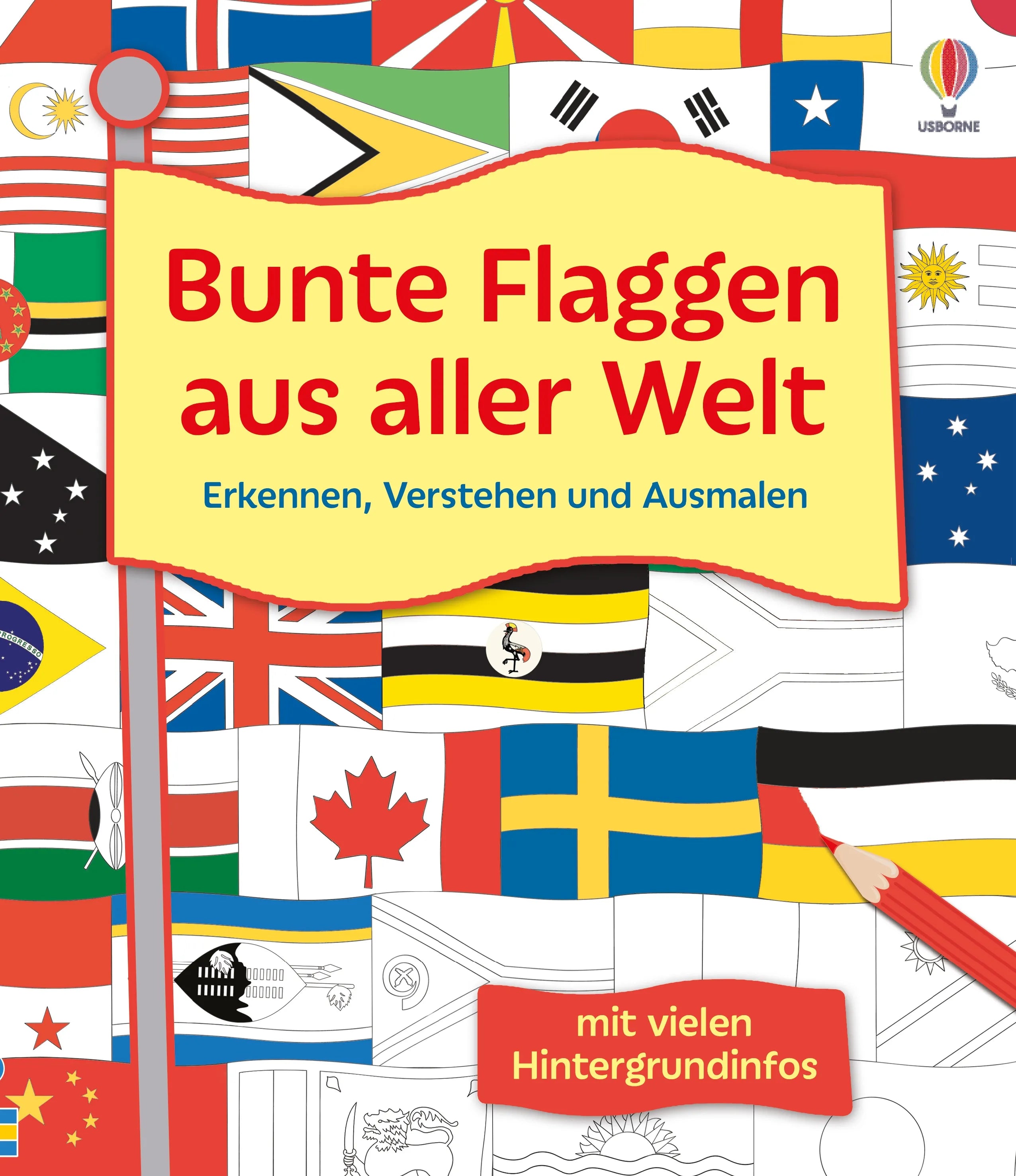 Buchcover von 'Bunte Flaggen aus aller Welt Erkennen, Verstehen und Ausmalen' - Taschenbuch von Susan Meredith