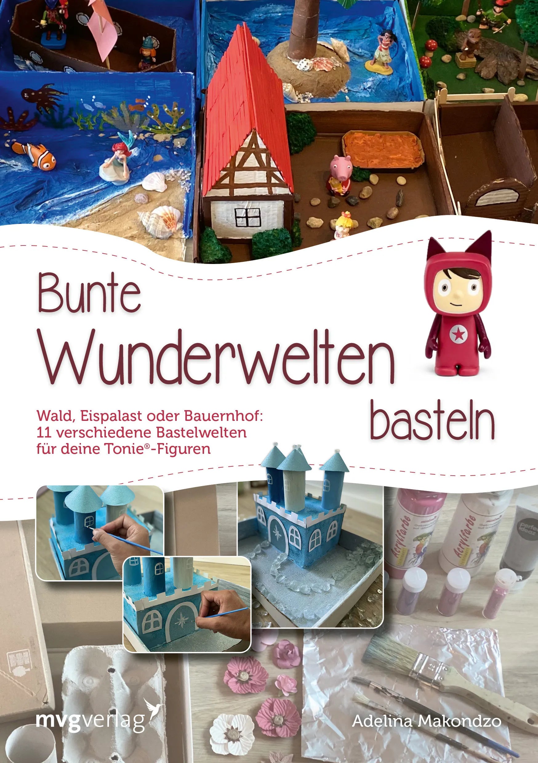 Buchcover von 'Bunte Wunderwelten basteln' - Taschenbuch von Adelina Makondzo