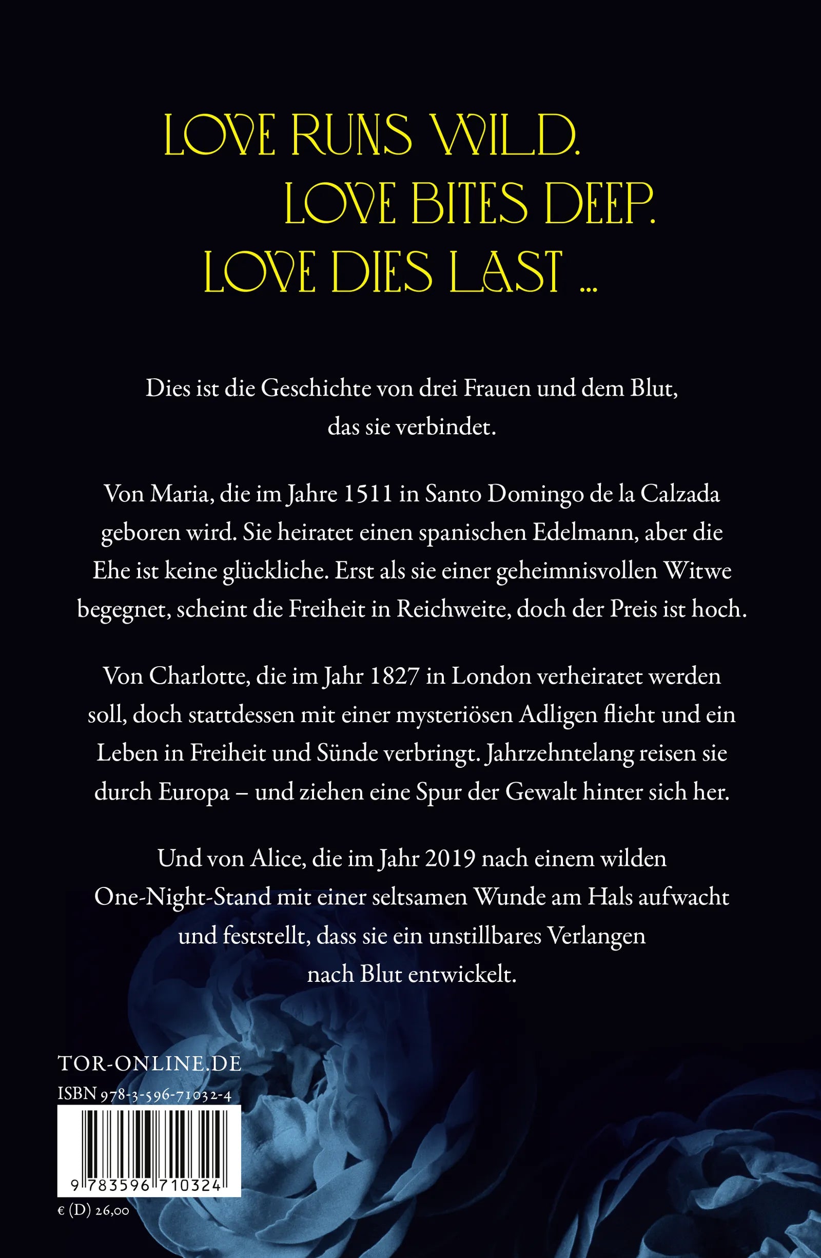 Buchrückseite von 'Bury Our Bones in the Midnight Soil' mit Klappentext - Gebundene Ausgabe