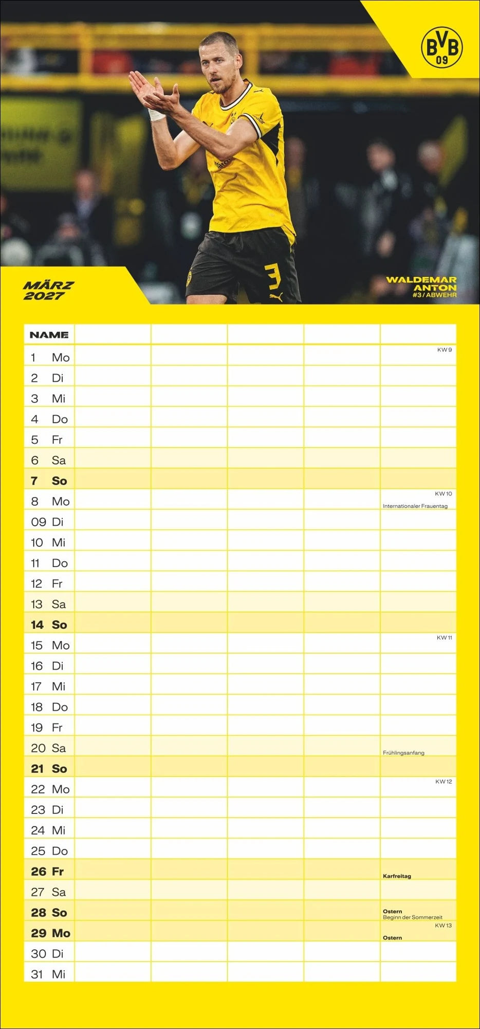 BVB Familienplaner 2027 – Ansicht