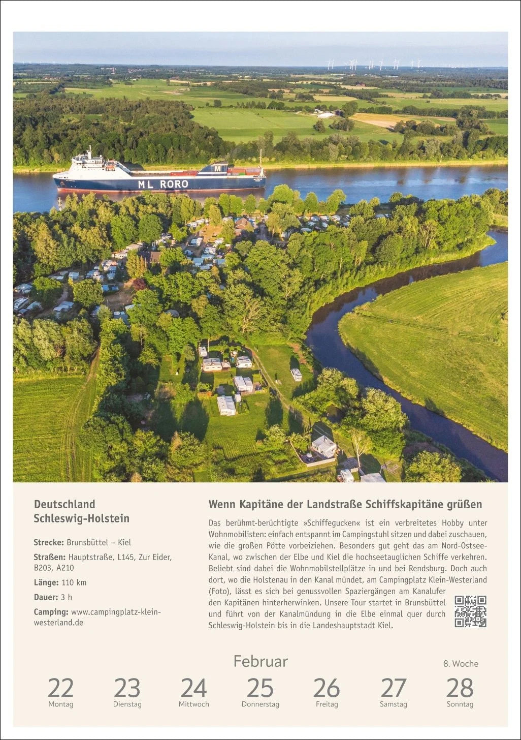 Campinglust Wochen-Kulturkalender 2027 - 53 unvergessliche Touren – Ansicht