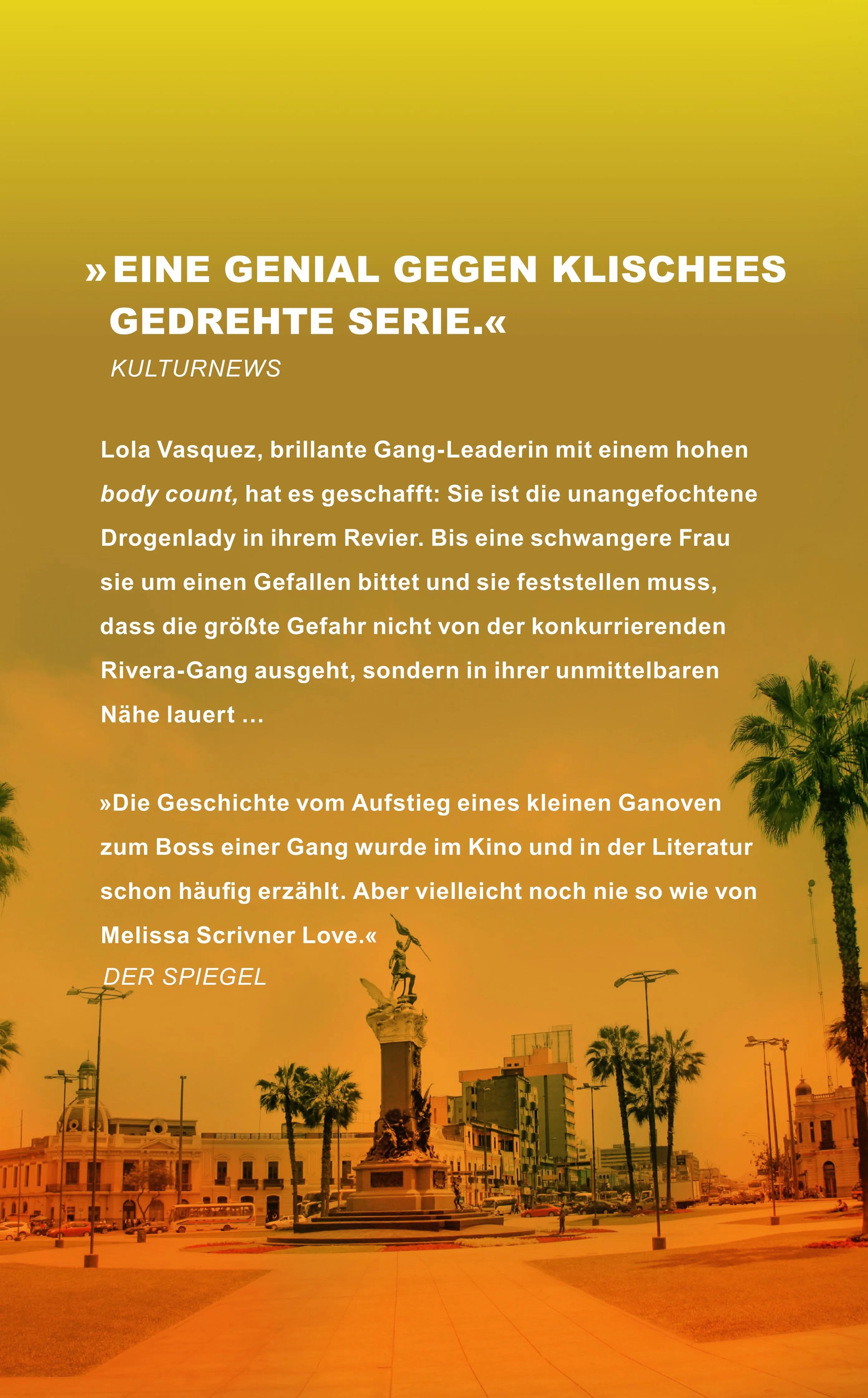 Buchrückseite von 'Capitana' mit Klappentext - Taschenbuch