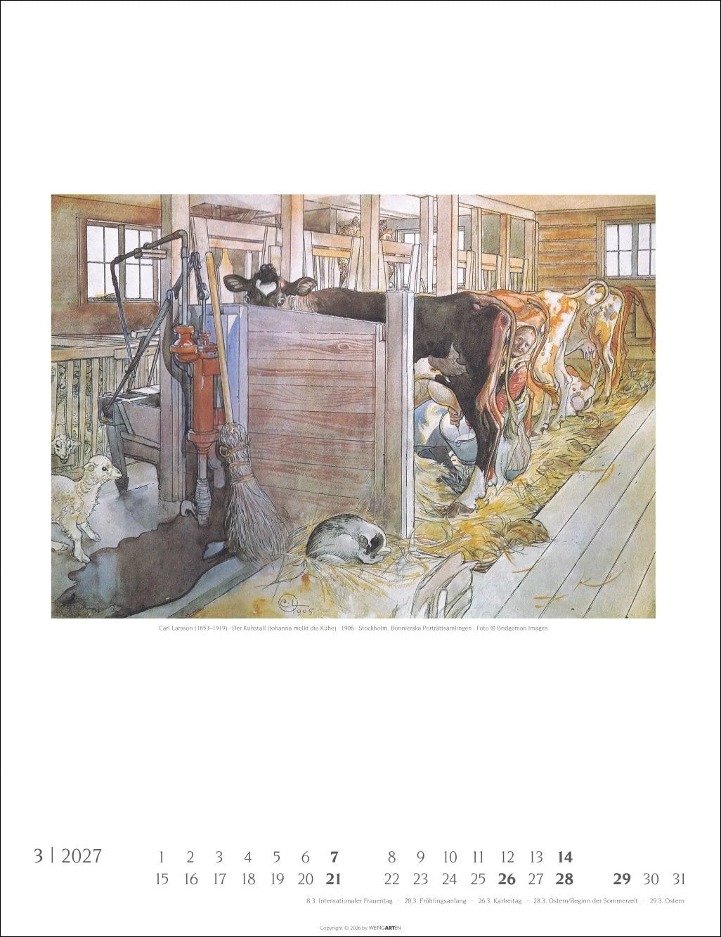 Carl Larsson Kalender 2027 – Ansicht