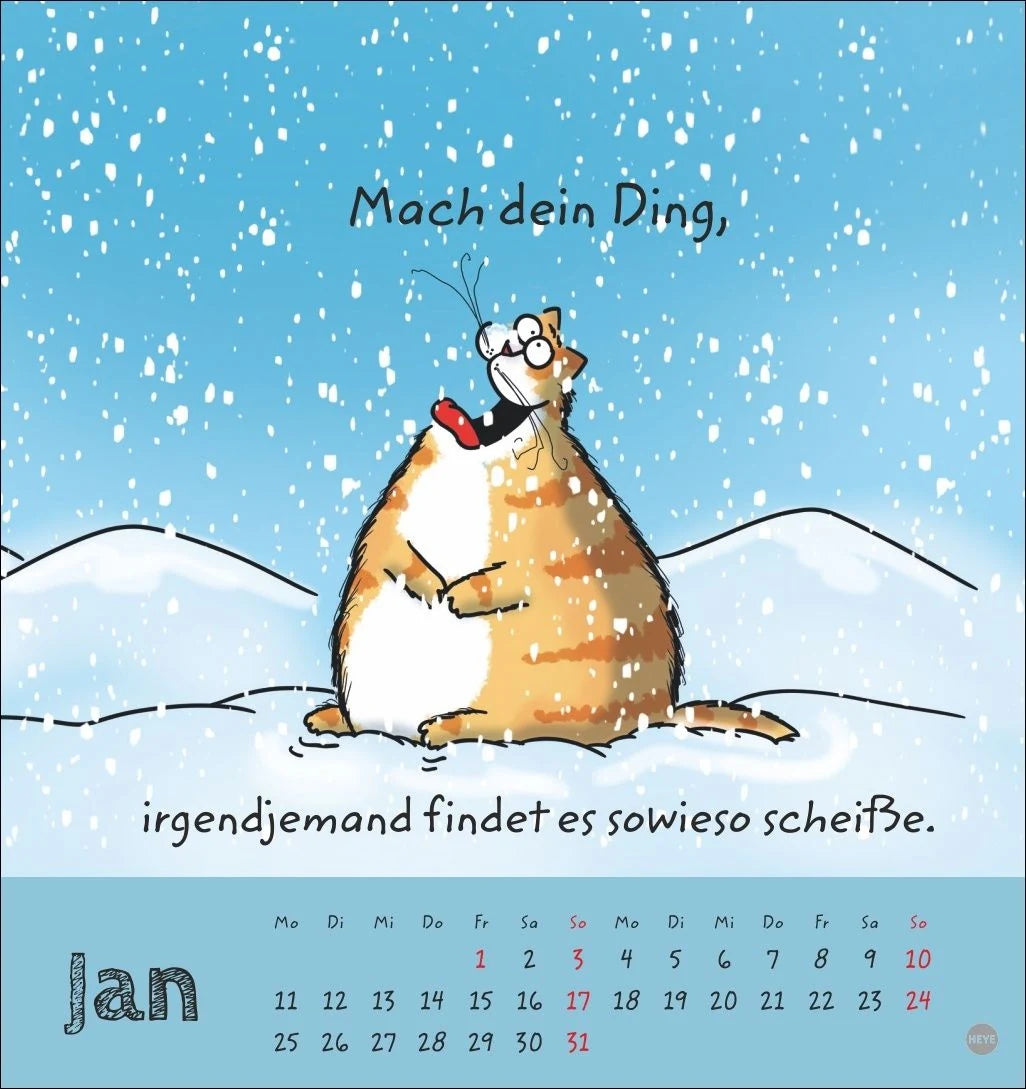 Catzz Postkartenkalender 2027 – Ansicht
