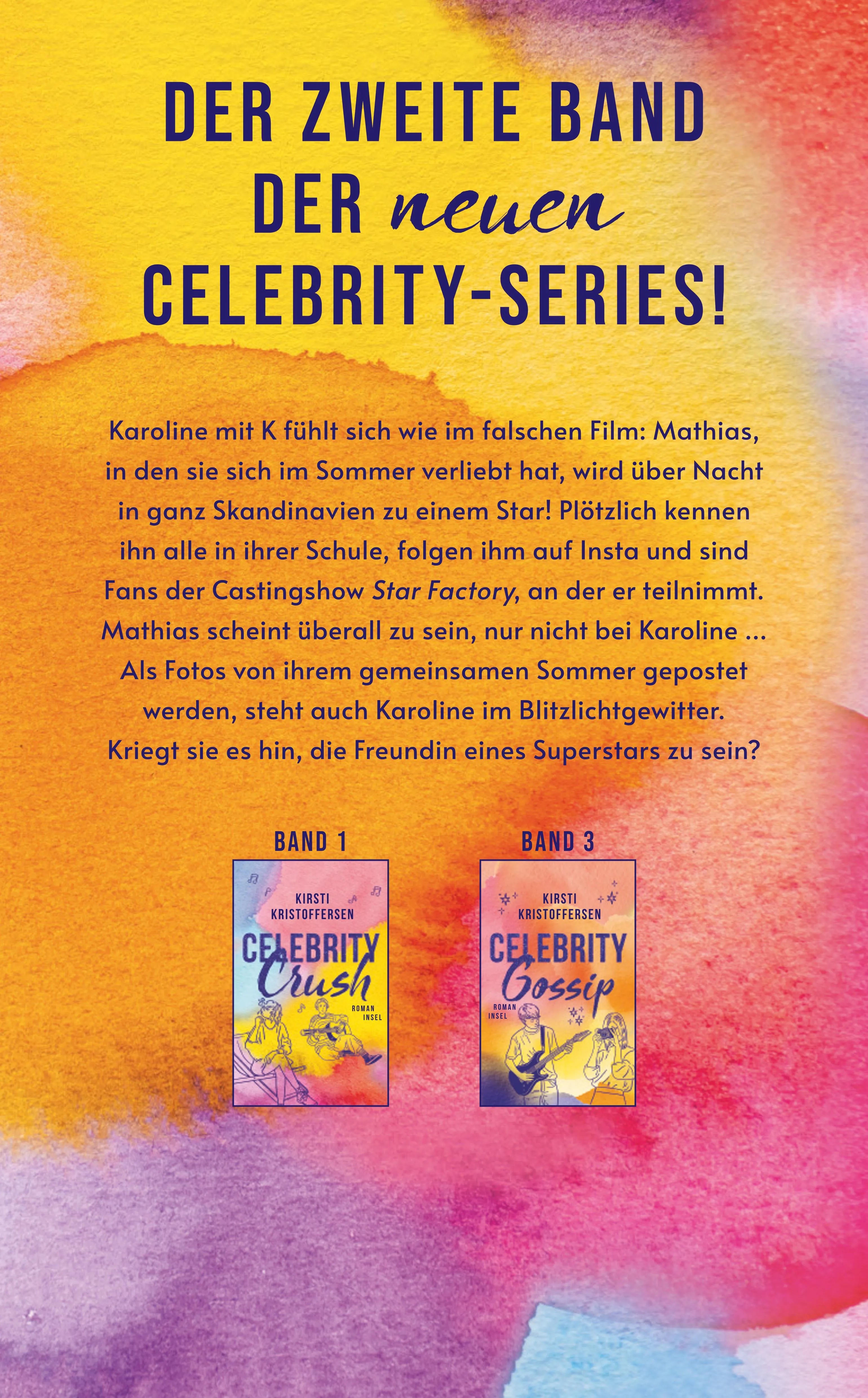 Buchrückseite von 'Celebrity Sweetheart 2' mit Klappentext - Paperback