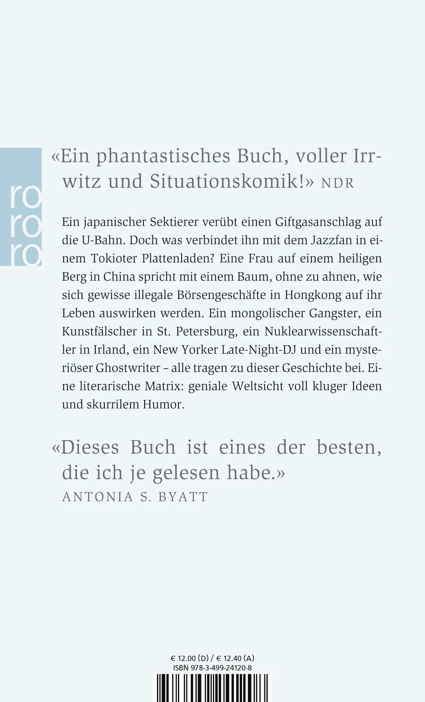 Buchrückseite von 'Chaos' mit Klappentext - Taschenbuch