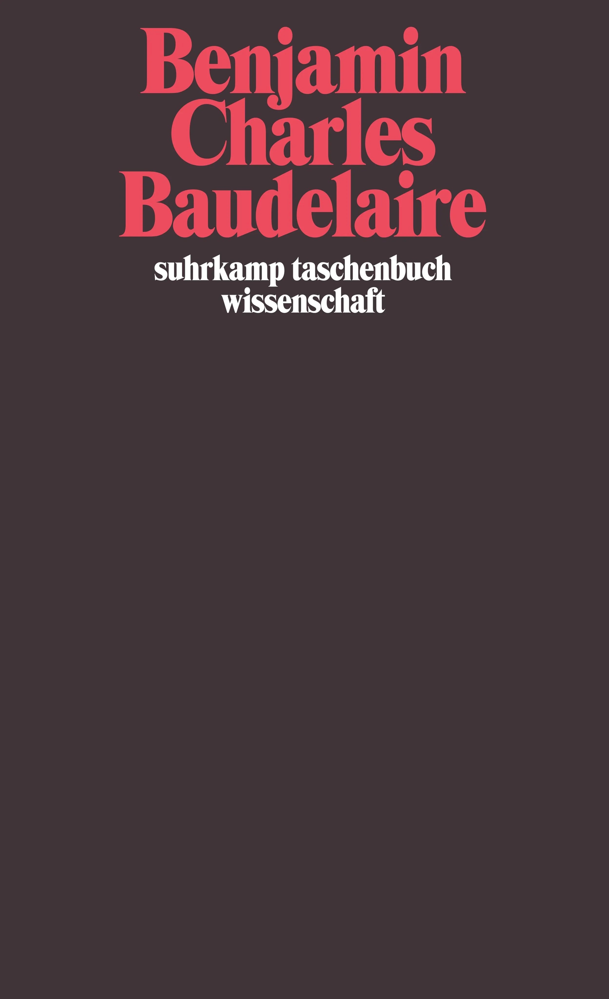 Buchcover von 'Charles Baudelaire' - Taschenbuch von Walter Benjamin