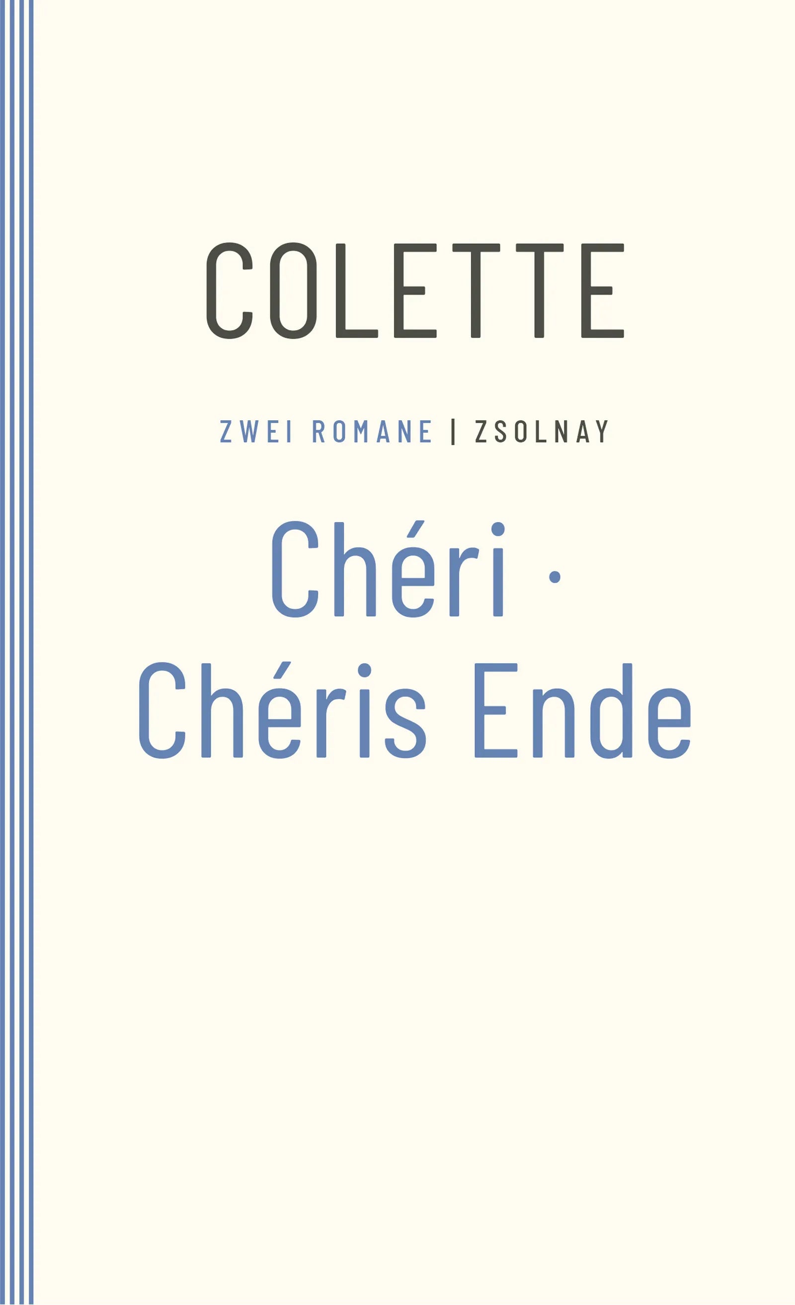 Buchcover von 'Chéri / Chéris Ende' - Taschenbuch von Colette