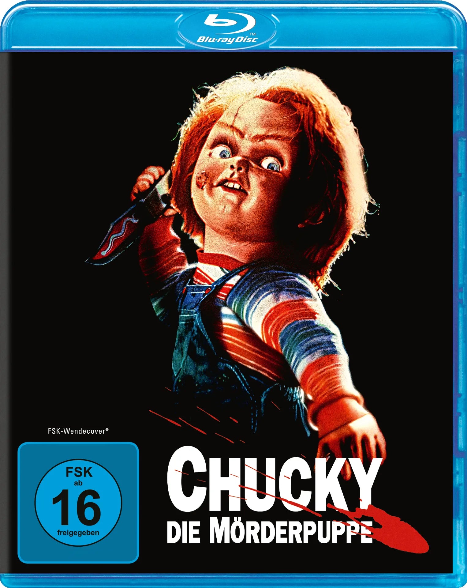 Blu-ray-Cover: Chucky - Die Mörderpuppe. Regie: Tom Holland