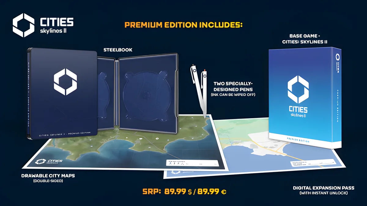 Cover: Cities: Skylines II - Premium Edition für Xbox Series X. Publisher: Paradox Interactive