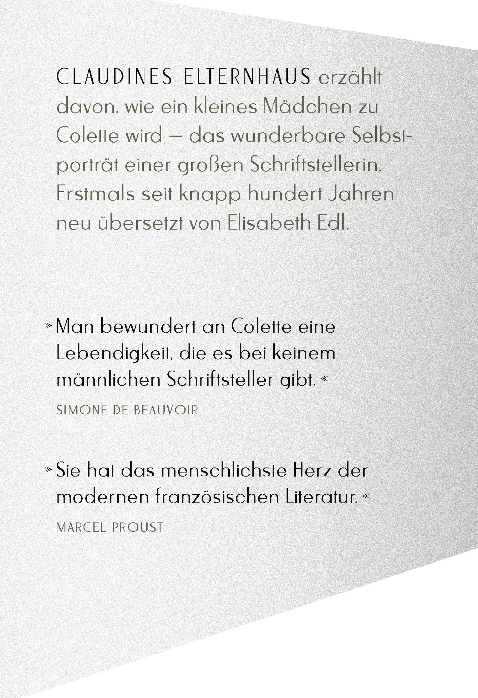 Produktansicht: Claudines Elternhaus (Gebundene Ausgabe)