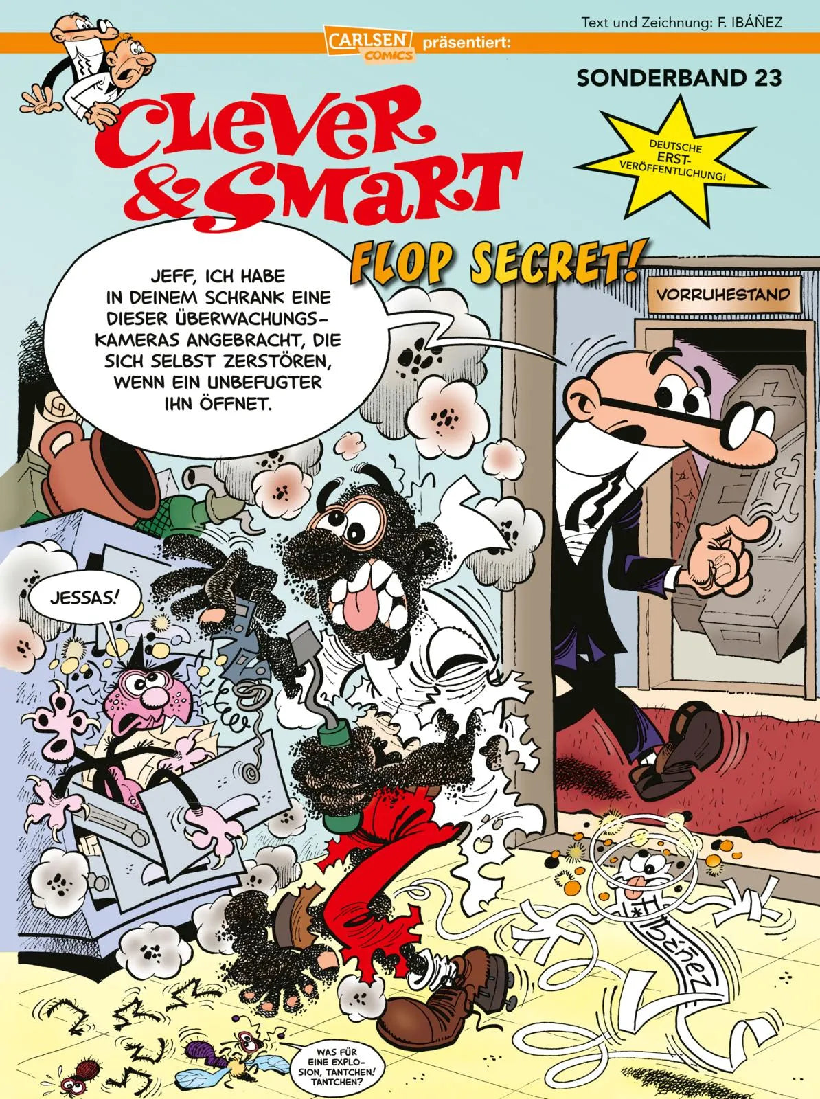 Buchcover von 'Clever und Smart Sonderband 23: Flop secret!' - Taschenbuch von Francisco Ibáñez
