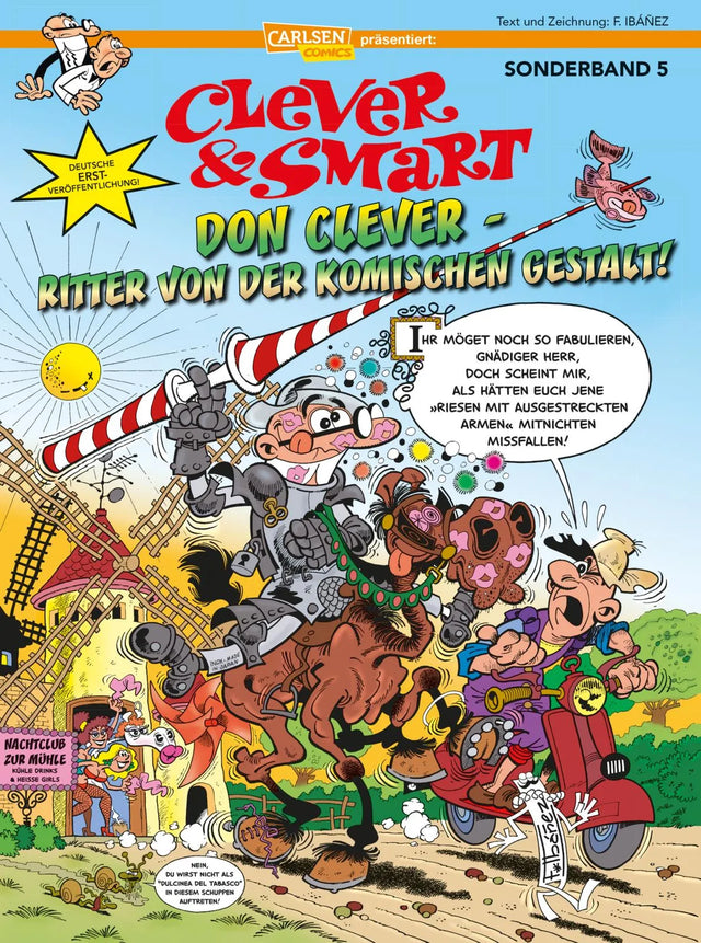 Buchcover von 'Clever und Smart Sonderband 5: Don Clever – Ritter von der komischen Gestalt!' - Taschenbuch von Francisco Ibáñez