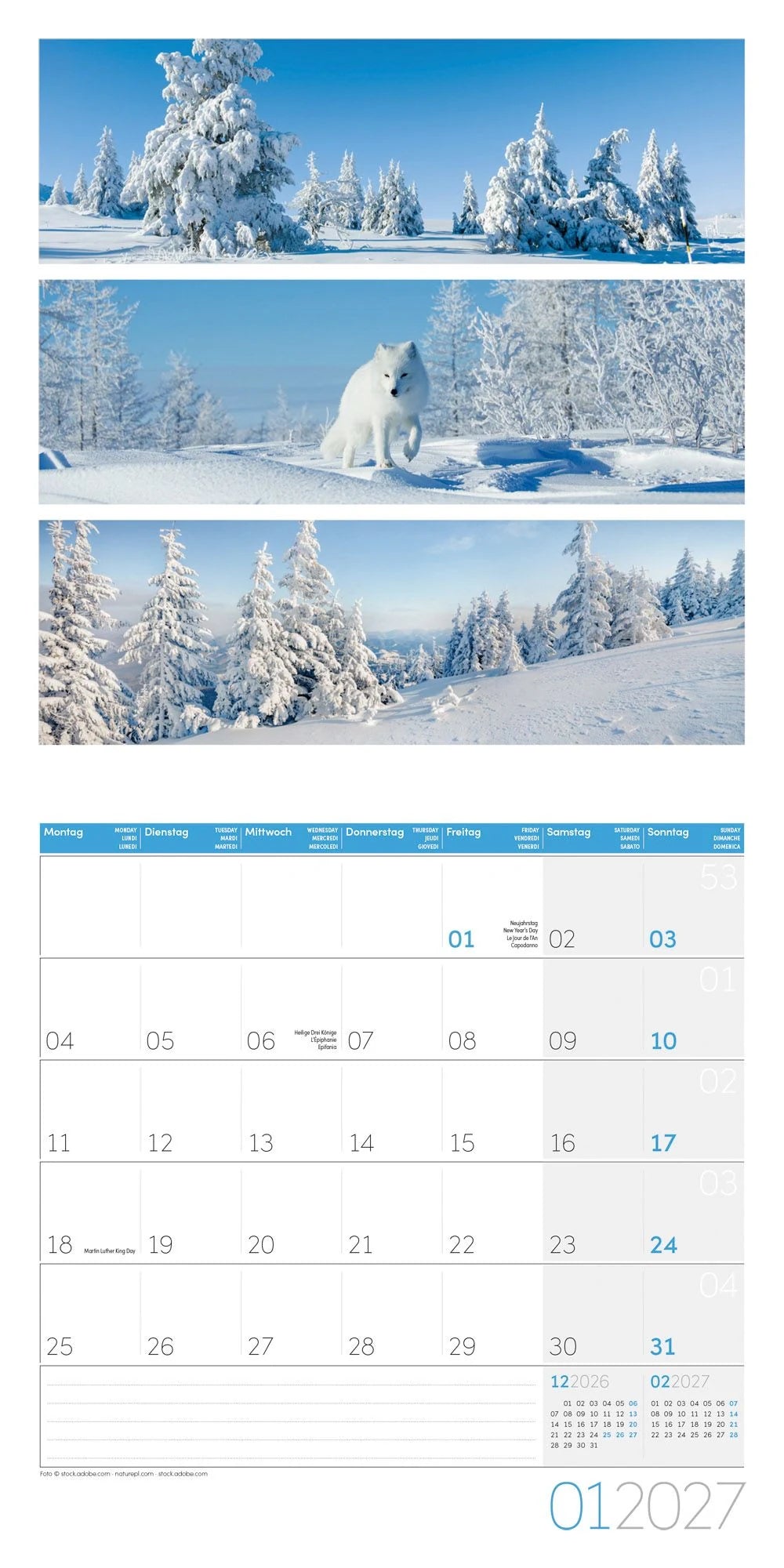 Colours of Nature Kalender 2027 - 30x30 - Art12 – Ansicht