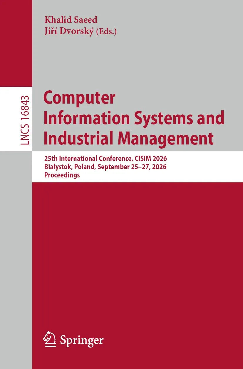 Cover: Computer Information Systems and Industrial Management (E-Book) von Khalid Saeed