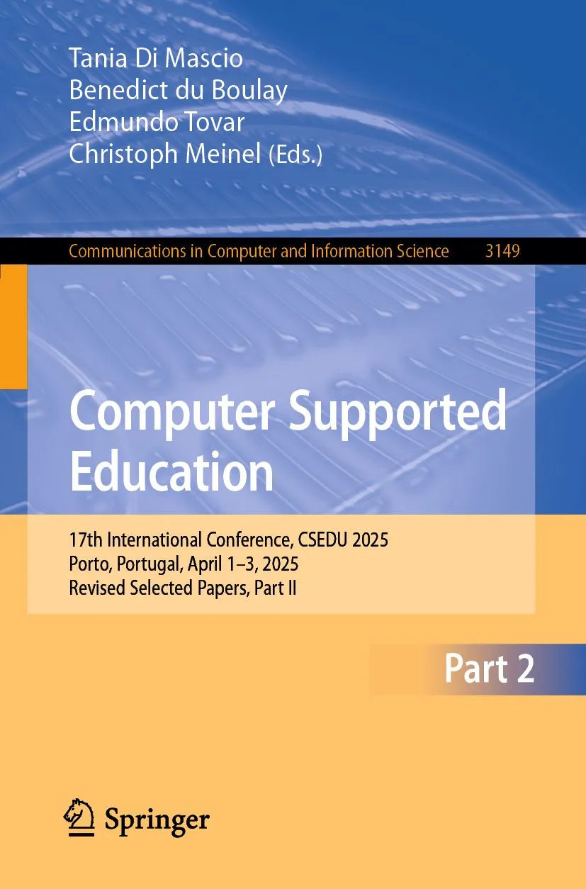 Cover: Computer Supported Education (E-Book) von Christoph Meinel
