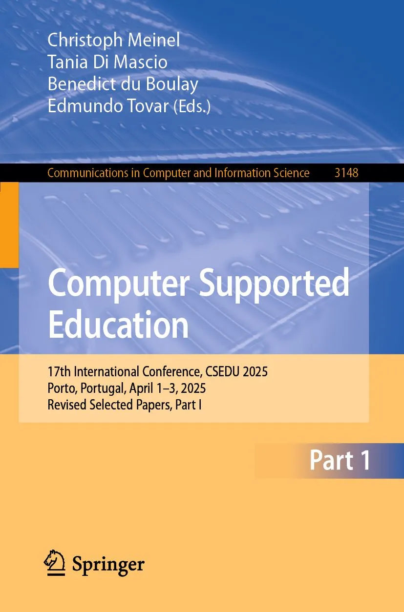 Cover: Computer Supported Education (E-Book) von Christoph Meinel