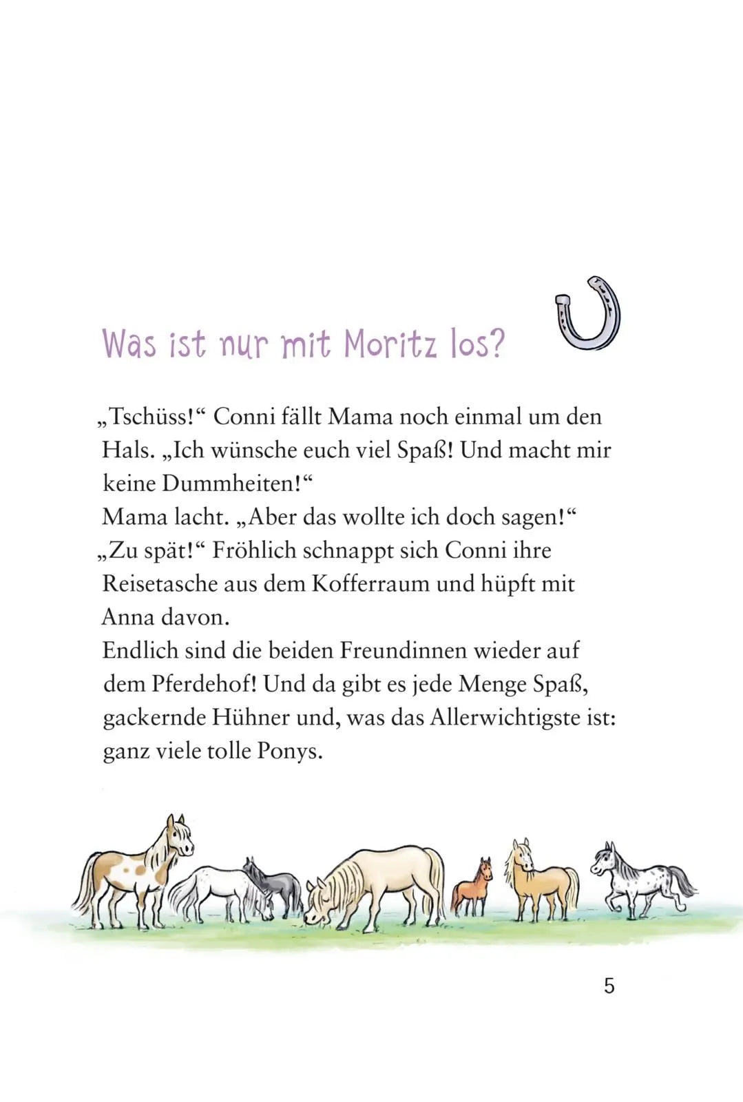 Detailansicht: Conni Erzählbände 42: Conni und die wilden Pferde (Hardcover)