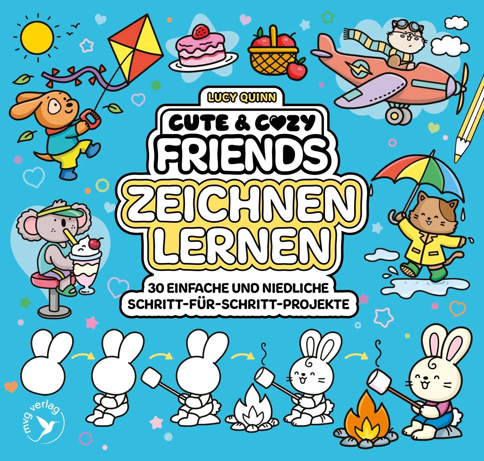 Cover: Cute & Cozy Friends – Zeichnen lernen (Taschenbuch) von Lucy Quinn