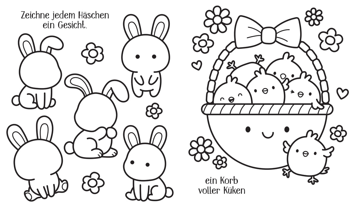 Detailansicht: Cute Things – Niedliche Dinge zeichnen und ausmalen: Ostern (Taschenbuch)