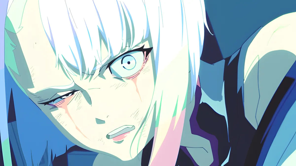 Filmszene 5 aus Cyberpunk Edgerunners – Blu-ray. Regie: Hiroyuki Imaishi