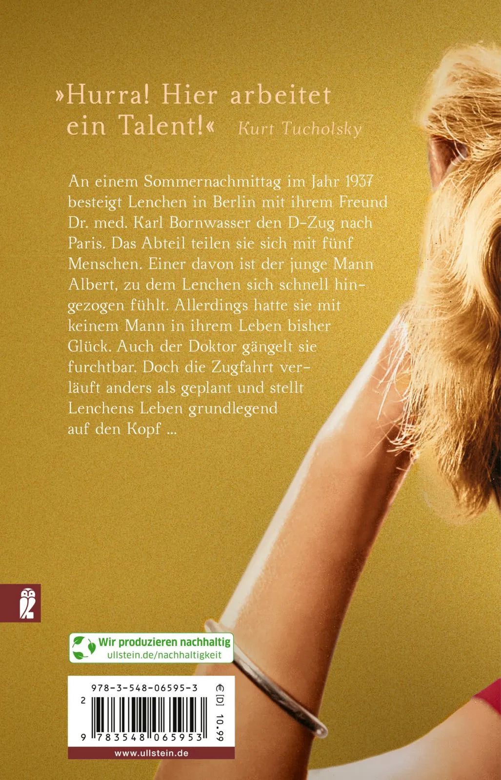 Buchrückseite von 'D-Zug dritter Klasse' mit Klappentext - Taschenbuch